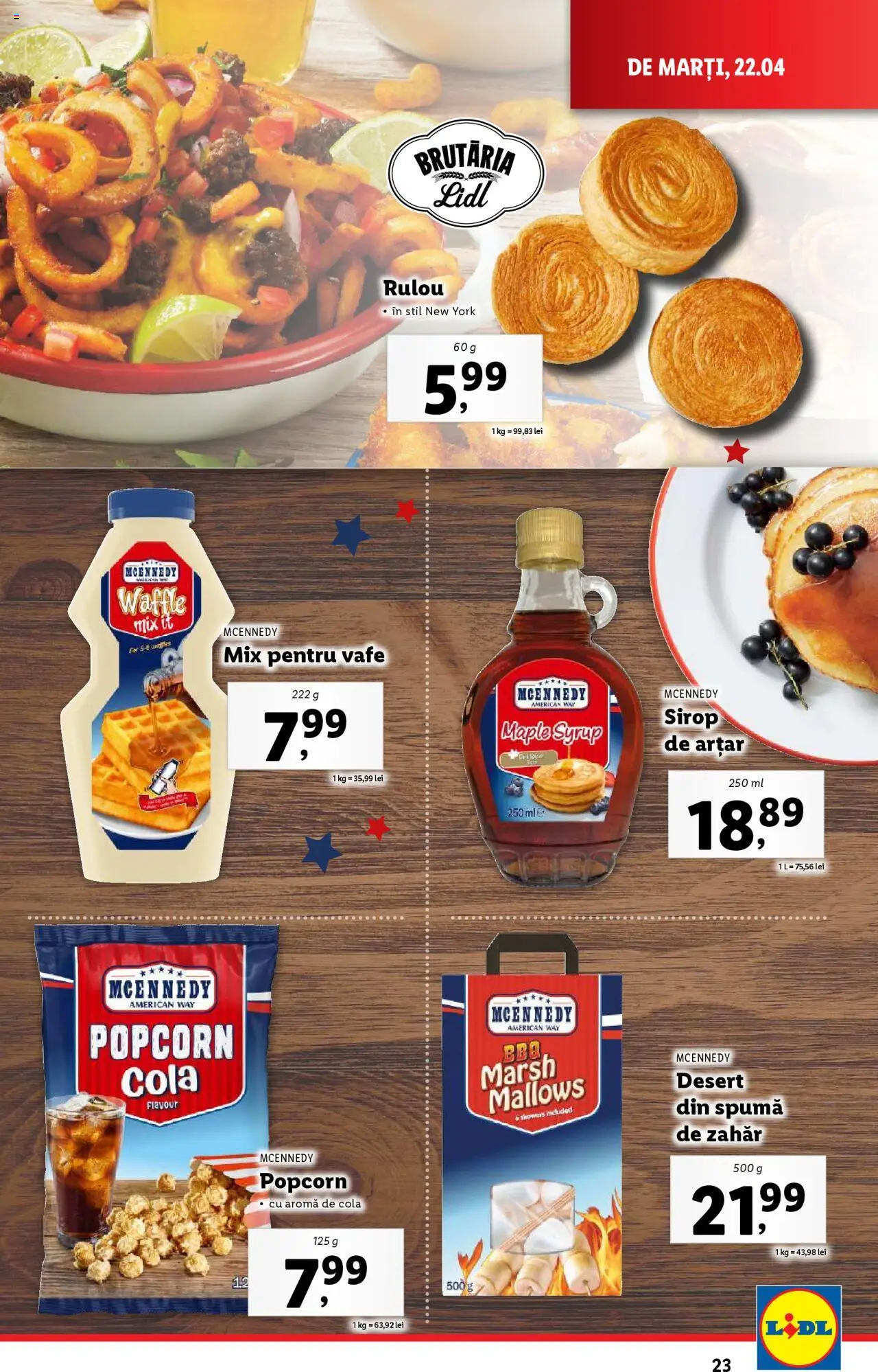 Catalog LIDL 22 - 27 Aprilie 2025 | Pagina 23 | Produse: Amerikan servis, Sirop de arțar, Sirop, Zahăr