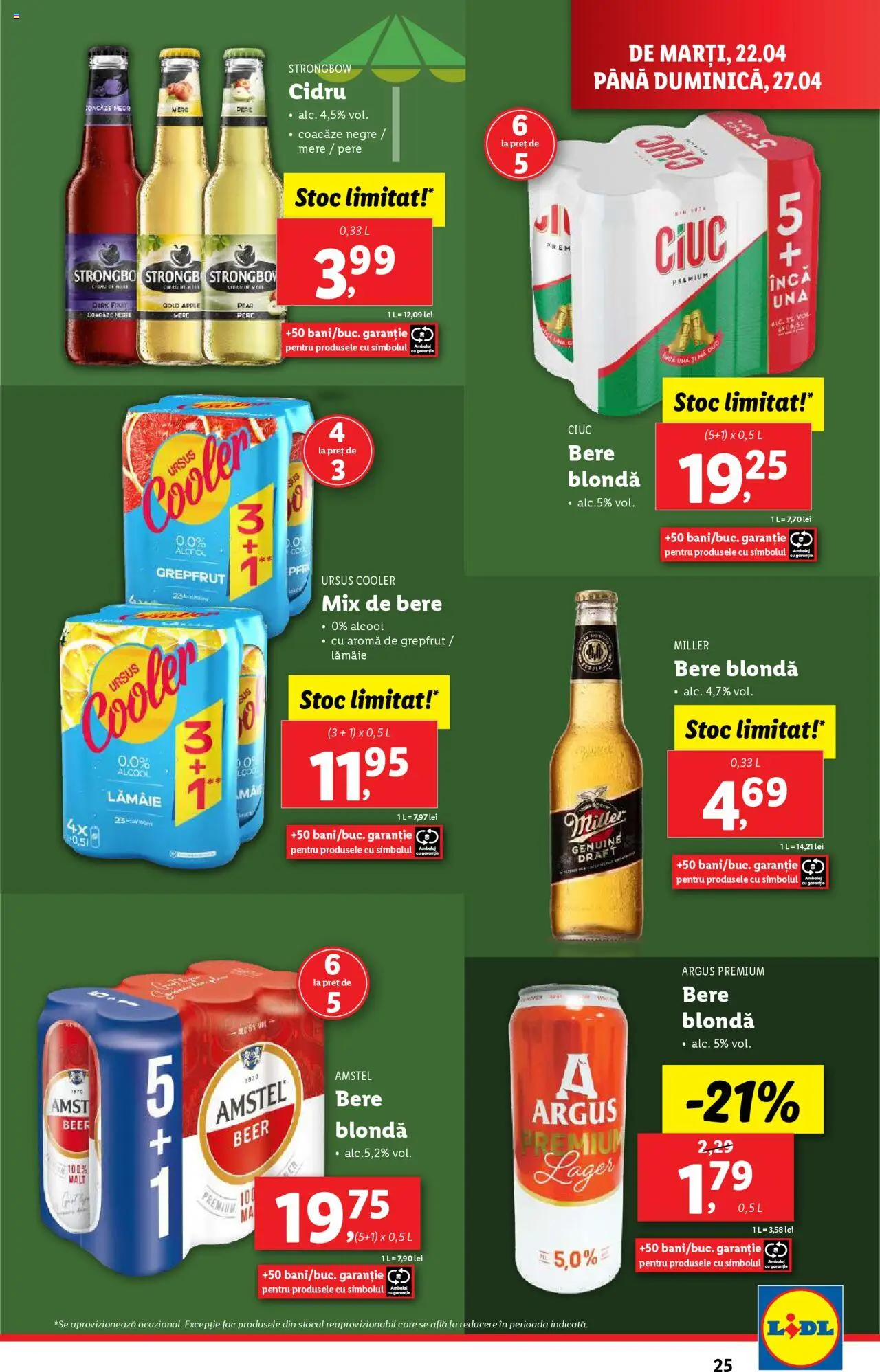 Catalog LIDL 22 - 27 Aprilie 2025 | Pagina 25 | Produse: Bere, Mere, Grepfrut, Lămâie