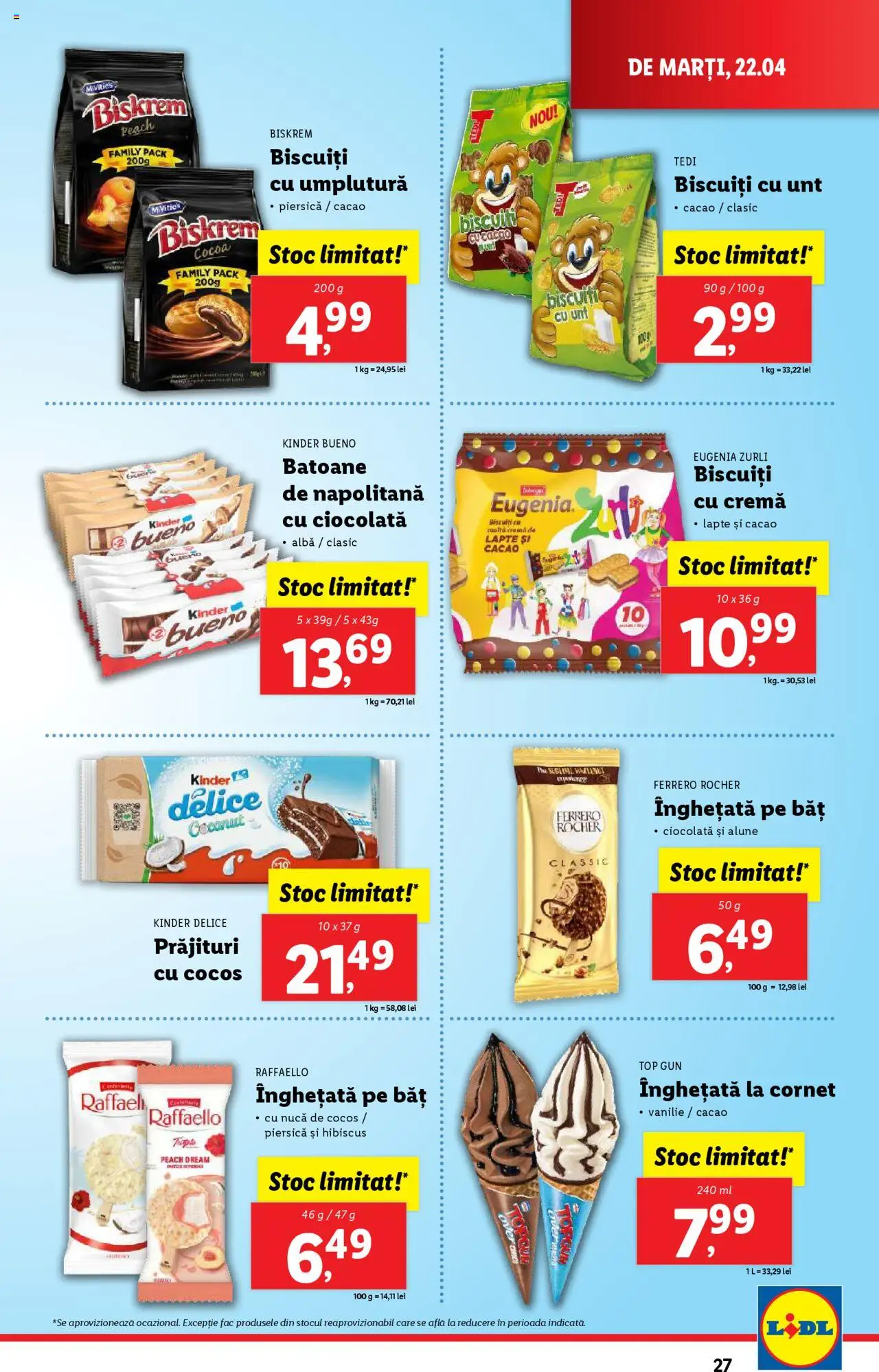 Catalog LIDL 22 - 27 Aprilie 2025 | Pagina 27 | Produse: Alune, Cremă, Soda, Ciocolată