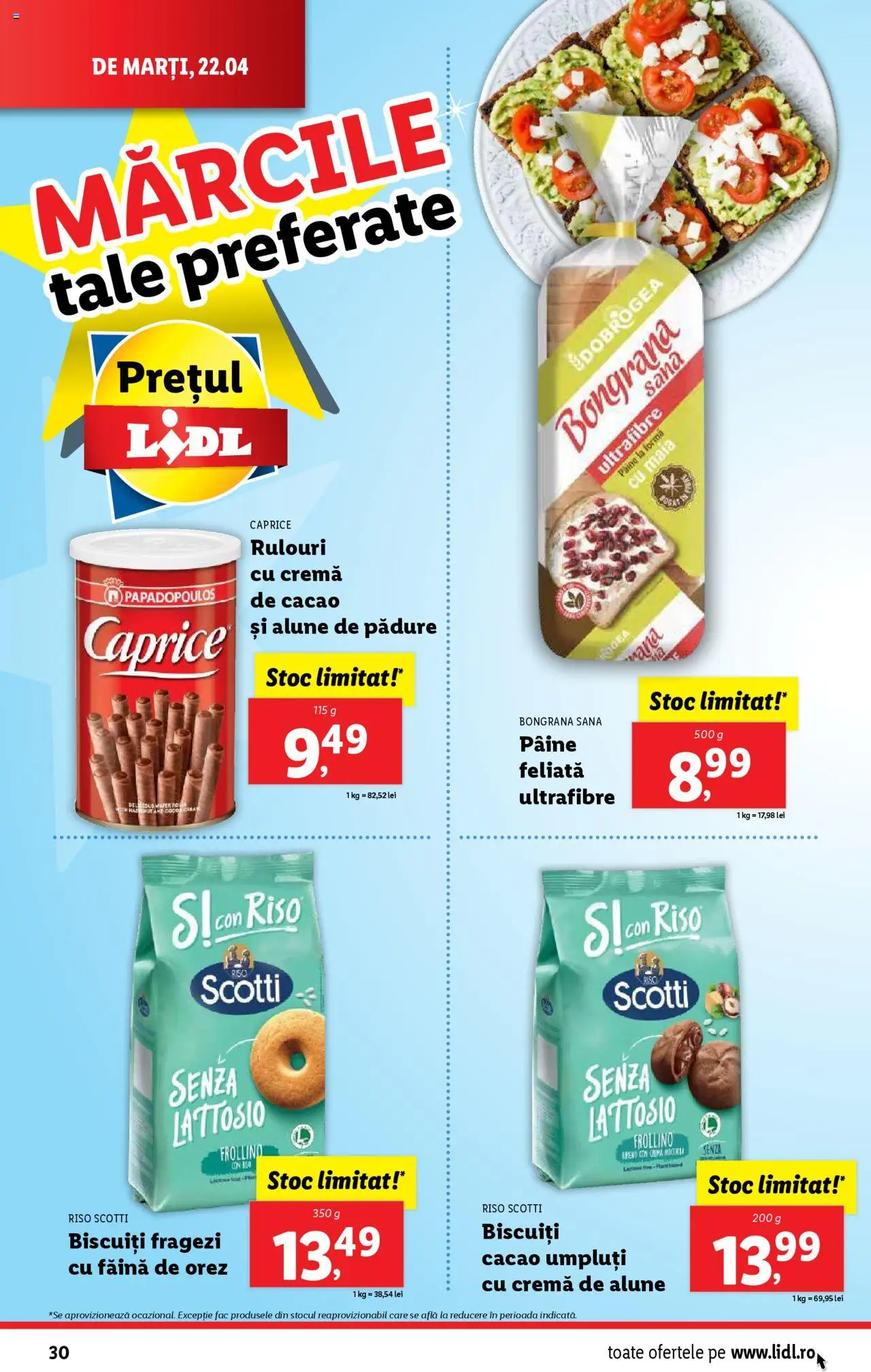 Catalog LIDL 22 - 27 Aprilie 2025 | Pagina 30 | Produse: Alune, Pâine, Făină, Orez