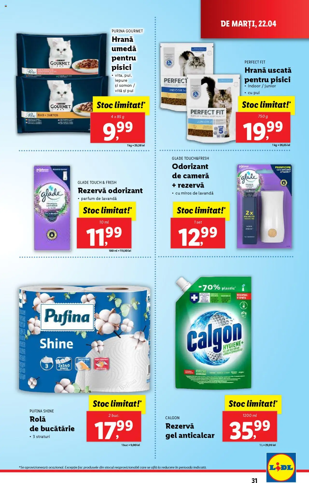 Catalog LIDL 22 - 27 Aprilie 2025 | Pagina 31 | Produse: Cameră, Bucătărie, Hacıyatmaz Kedi Oyuncağı, Parfum