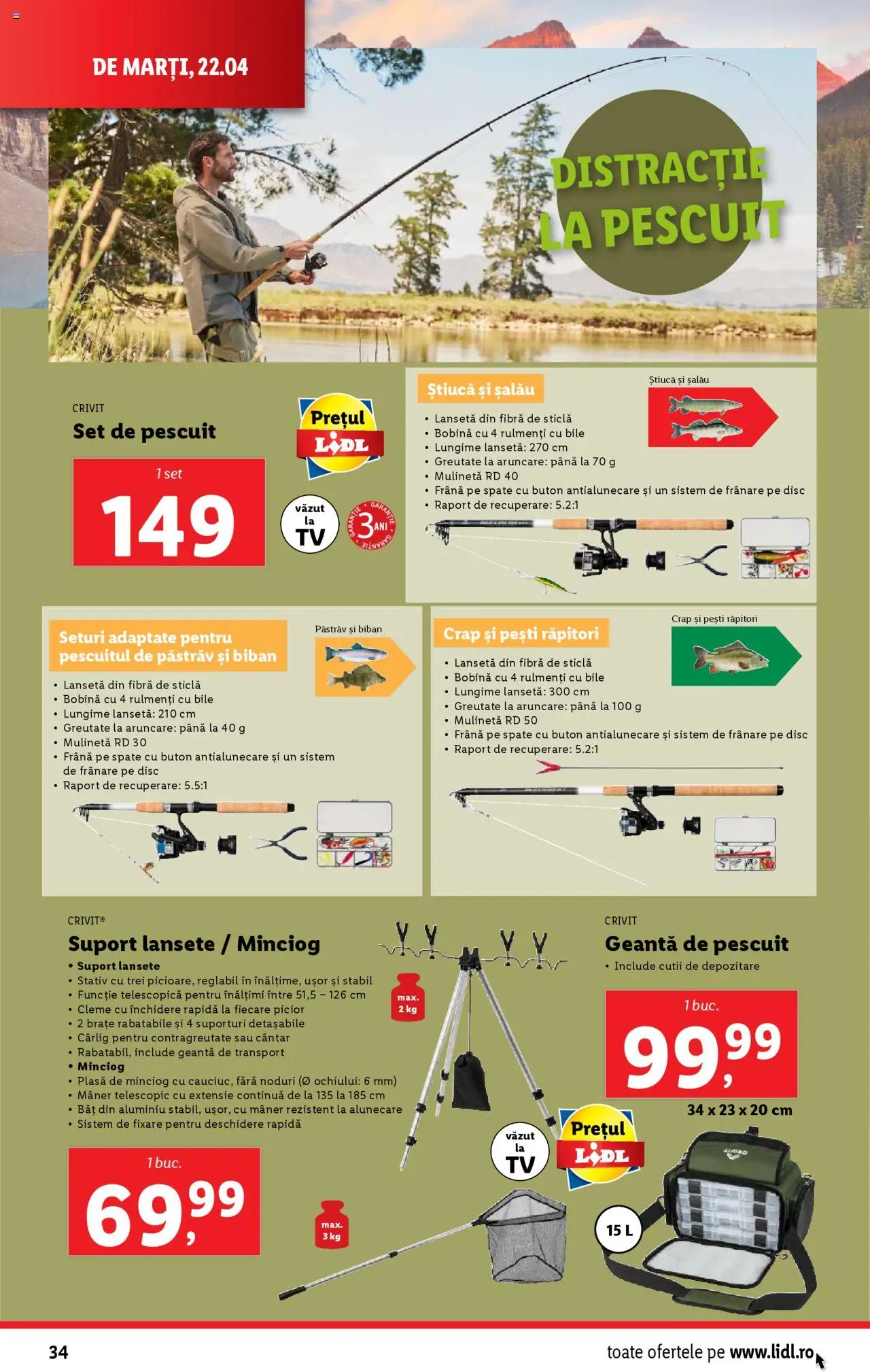 Catalog LIDL 22 - 27 Aprilie 2025 | Pagina 34 | Produse: Disc, Geantă, Cântar, Mâner