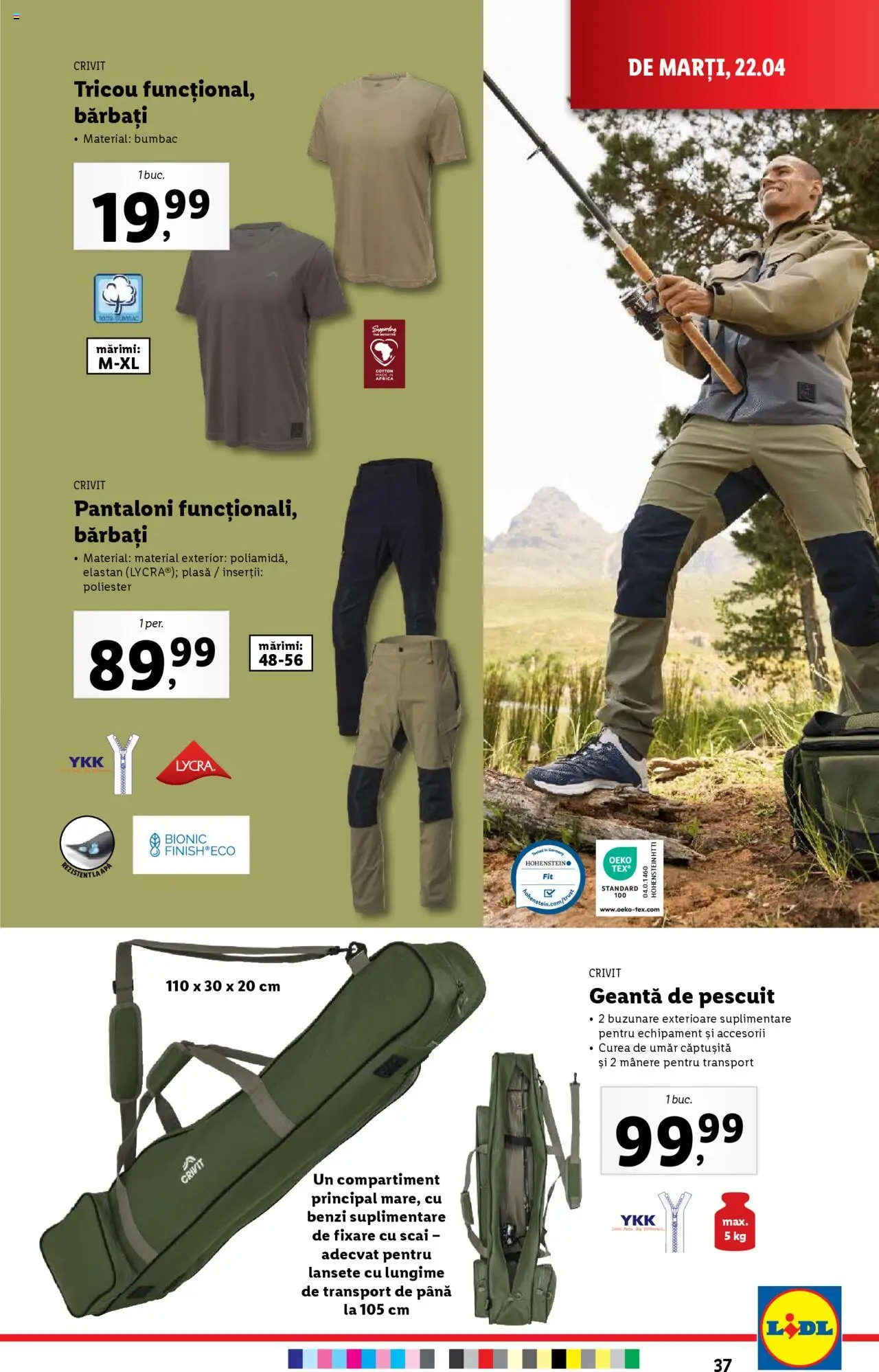 Catalog LIDL 22 - 27 Aprilie 2025 | Pagina 37 | Produse: Curea, Geantă, Tricou, Pantaloni