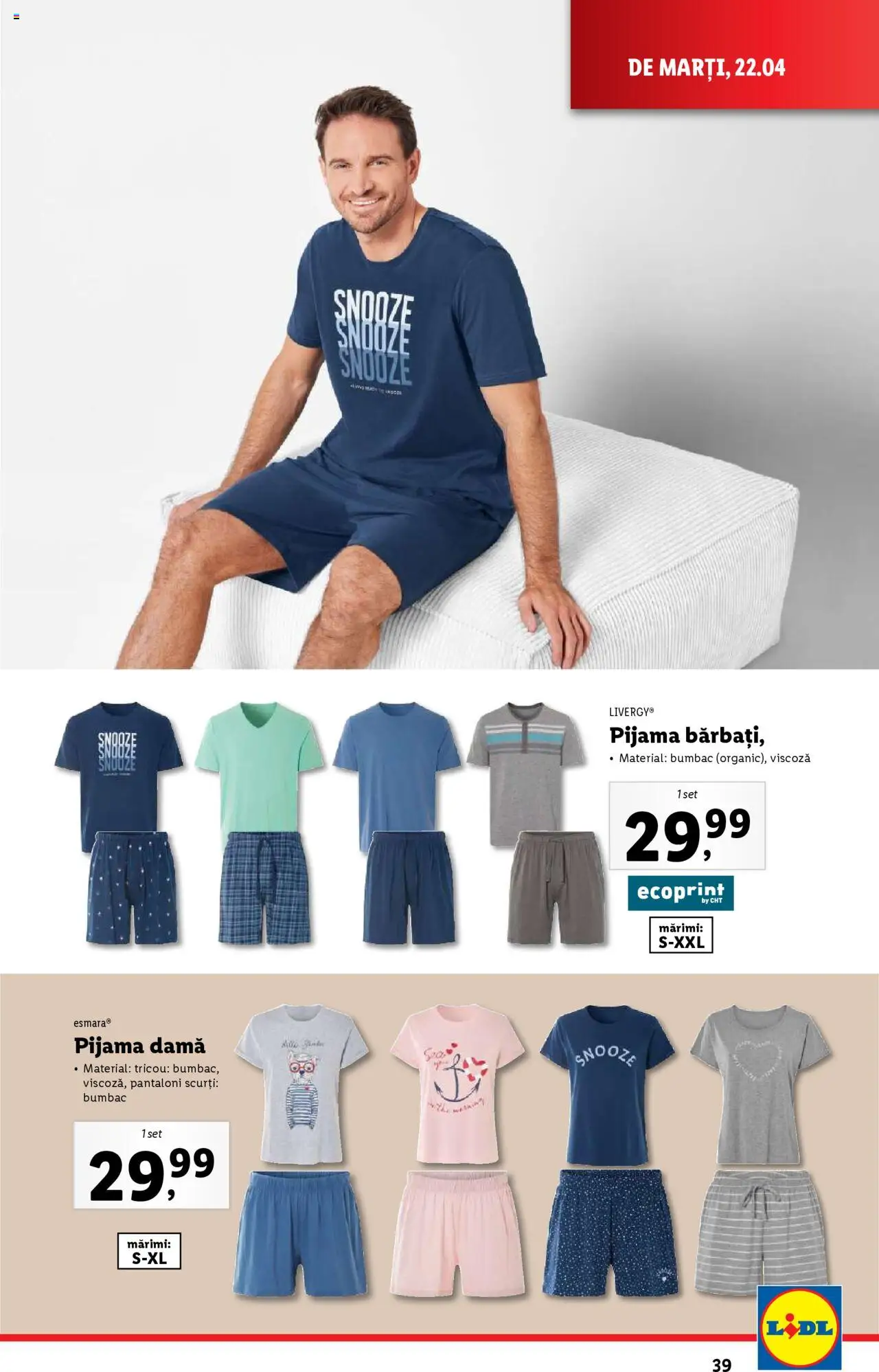 Catalog LIDL 22 - 27 Aprilie 2025 | Pagina 39 | Produse: Tricou, Pantaloni, Pantaloni scurți