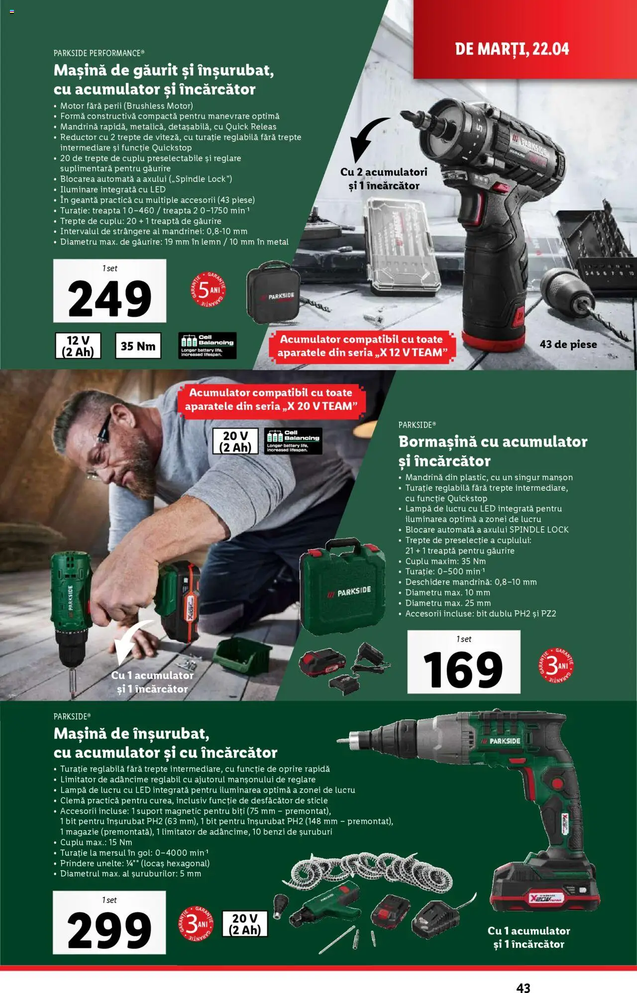 Catalog LIDL 22 - 27 Aprilie 2025 | Pagina 43 | Produse: Încărcător, Geantă, Babak, Lampă