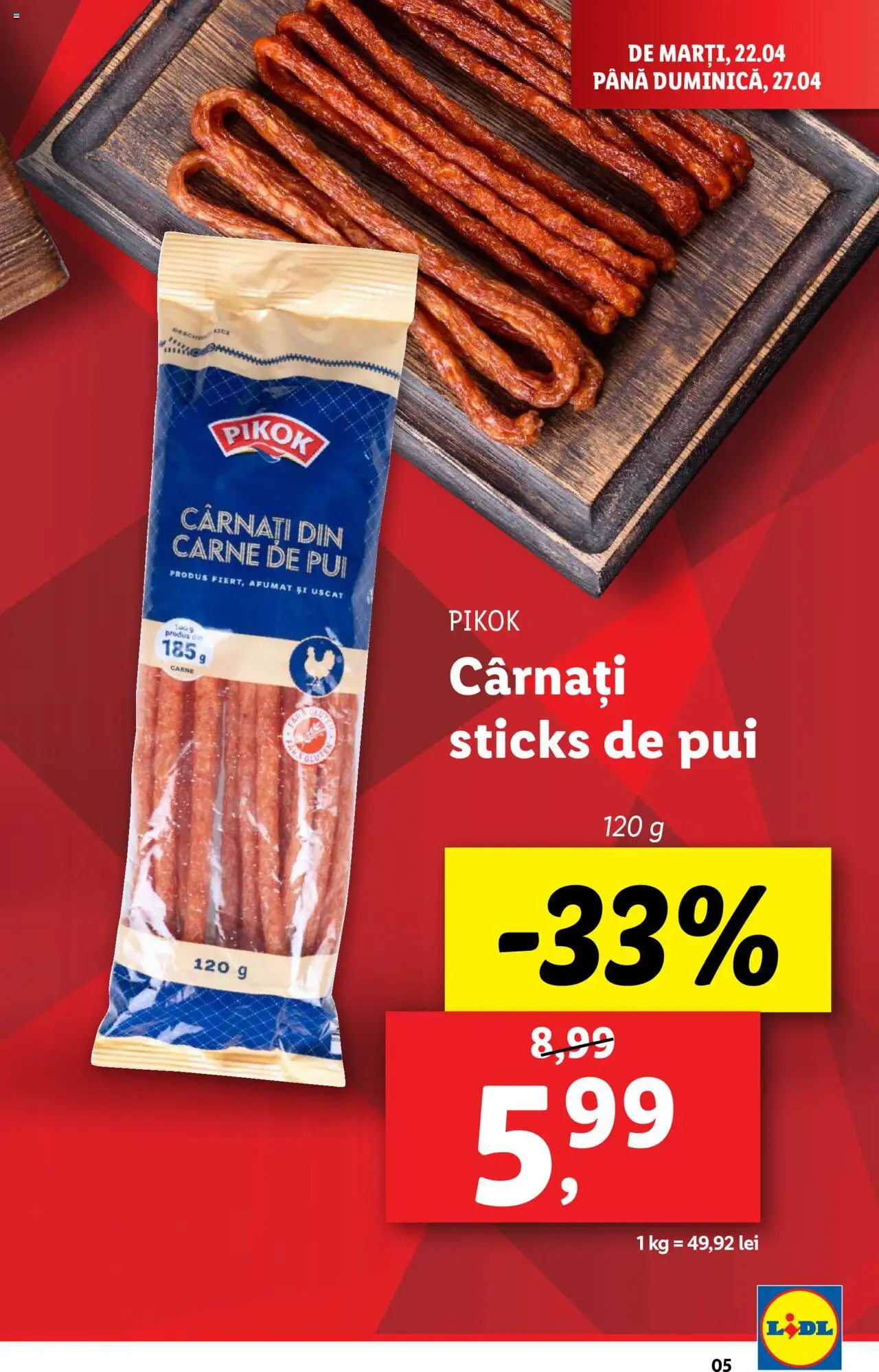 Catalog LIDL 22 - 27 Aprilie 2025 | Pagina 5 | Produse: Hacıyatmaz Kedi Oyuncağı, Carne De Pui, Cârnați