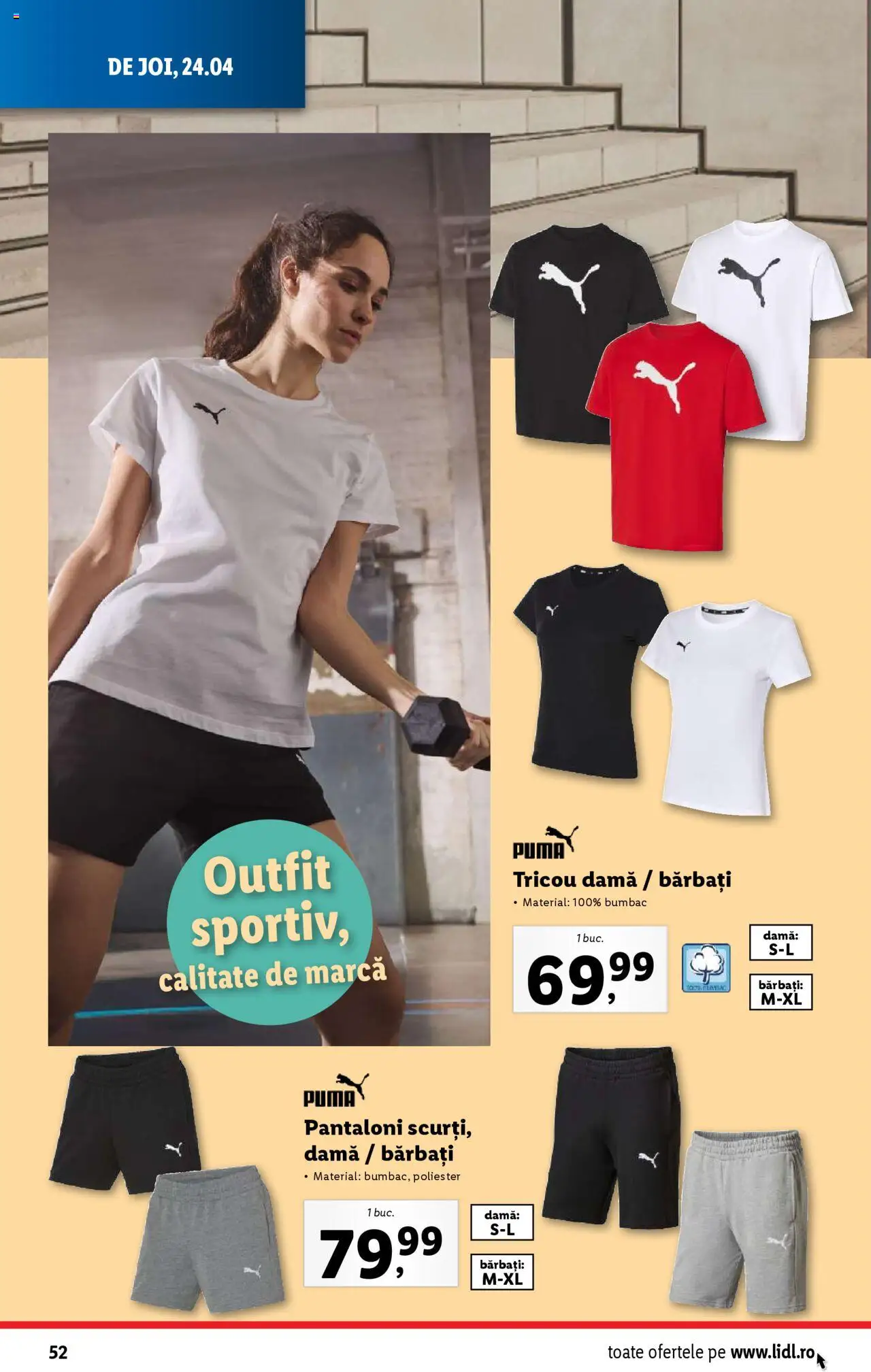 Catalog LIDL 22 - 27 Aprilie 2025 | Pagina 52 | Produse: Tricou, Pantaloni