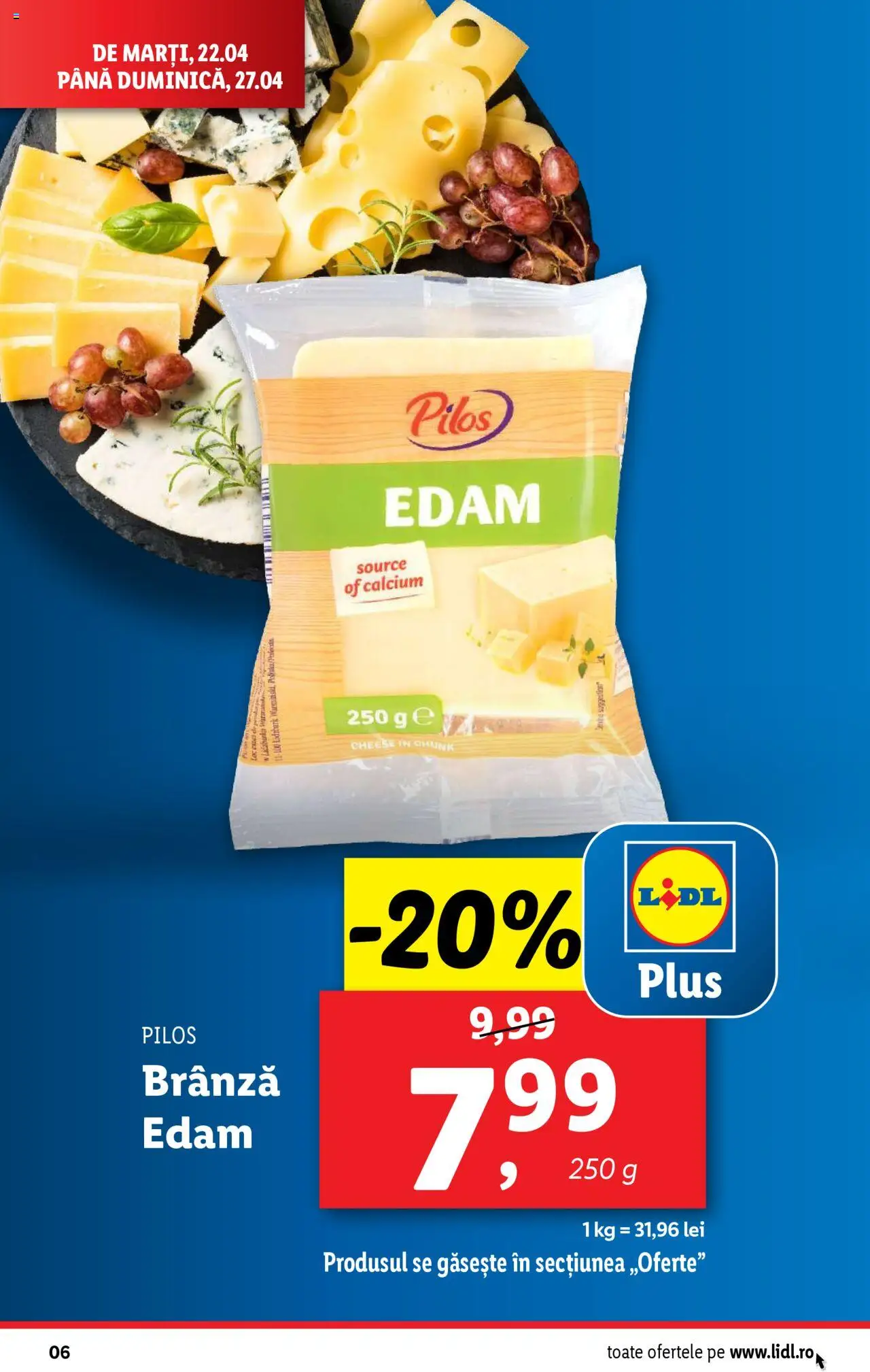Catalog LIDL 22 - 27 Aprilie 2025 | Pagina 6 | Produse: Toplar, Brânză