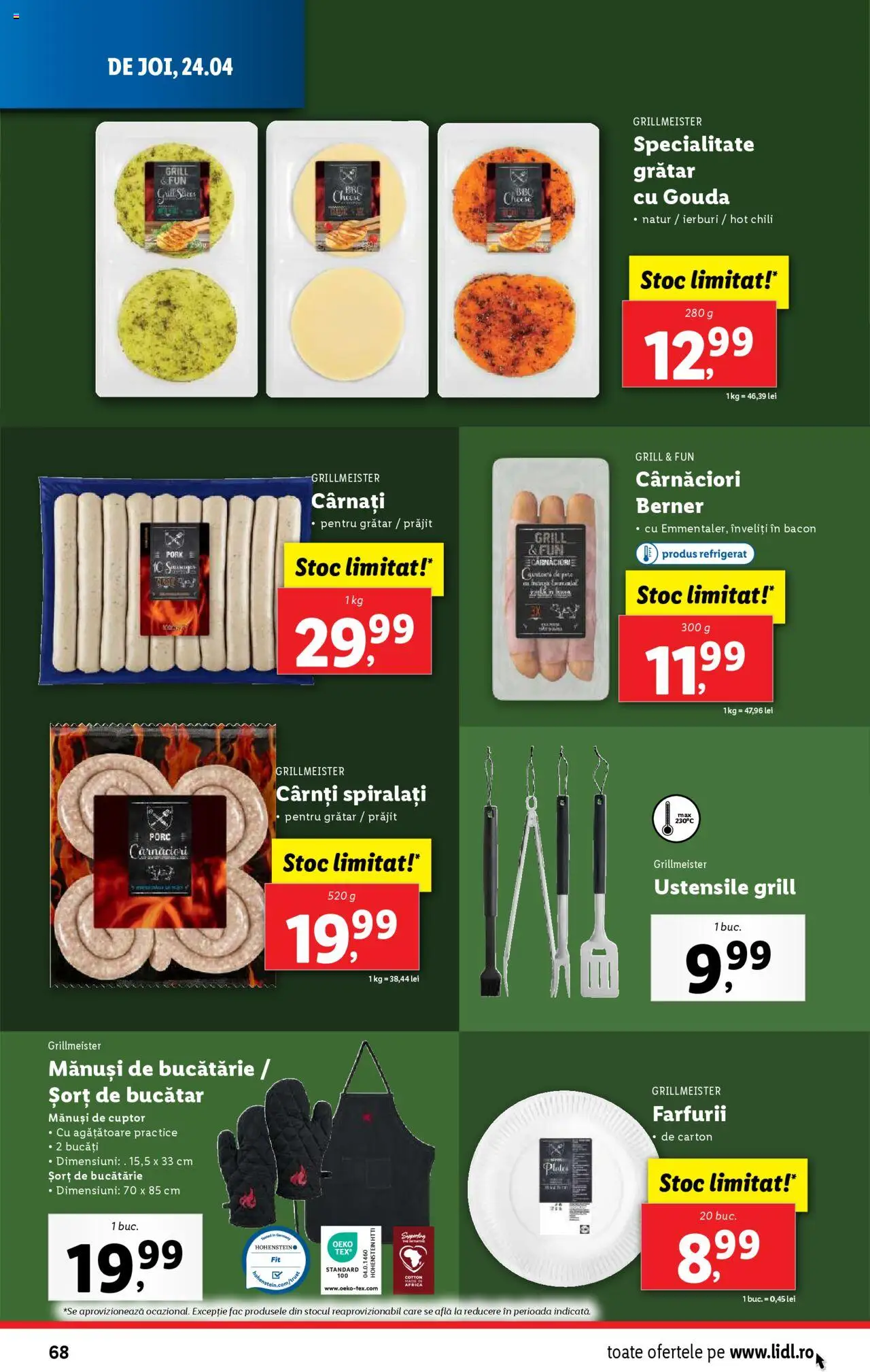 Catalog LIDL 22 - 27 Aprilie 2025 | Pagina 68 | Produse: Cuptor, Șort, Grill, Gouda