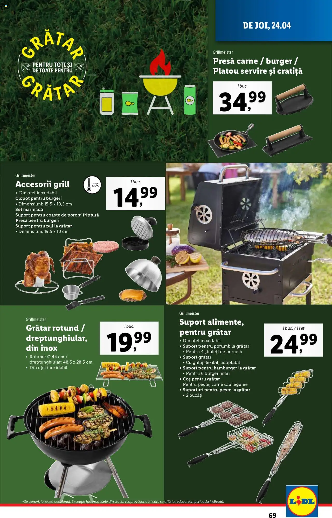 Catalog LIDL 22 - 27 Aprilie 2025 | Pagina 69 | Produse: Cratiță, Grill, Marinadă, Legume