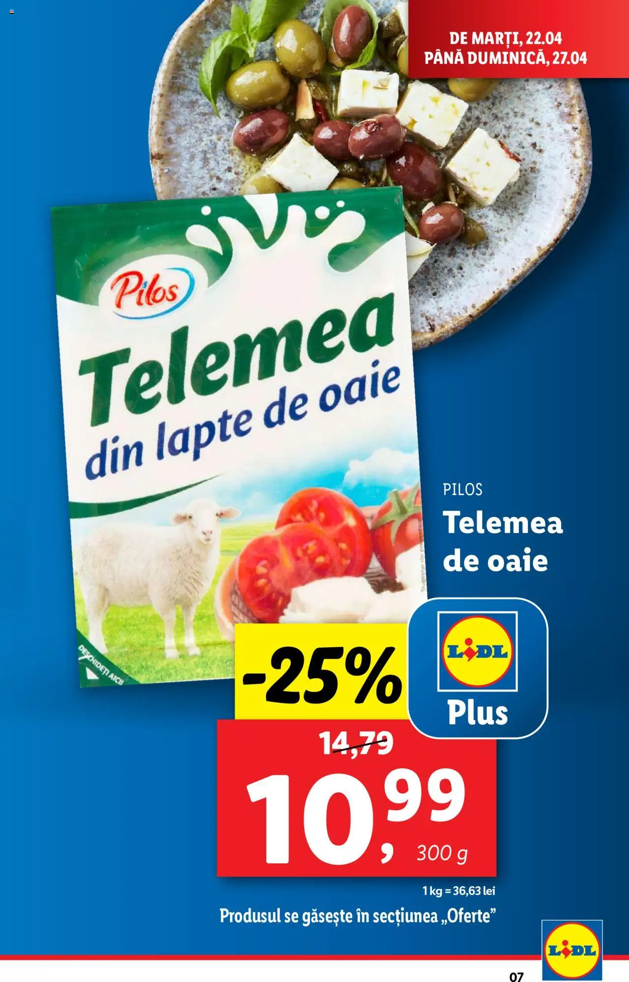Catalog LIDL 22 - 27 Aprilie 2025 | Pagina 7 | Produse: Toplar, Lapte