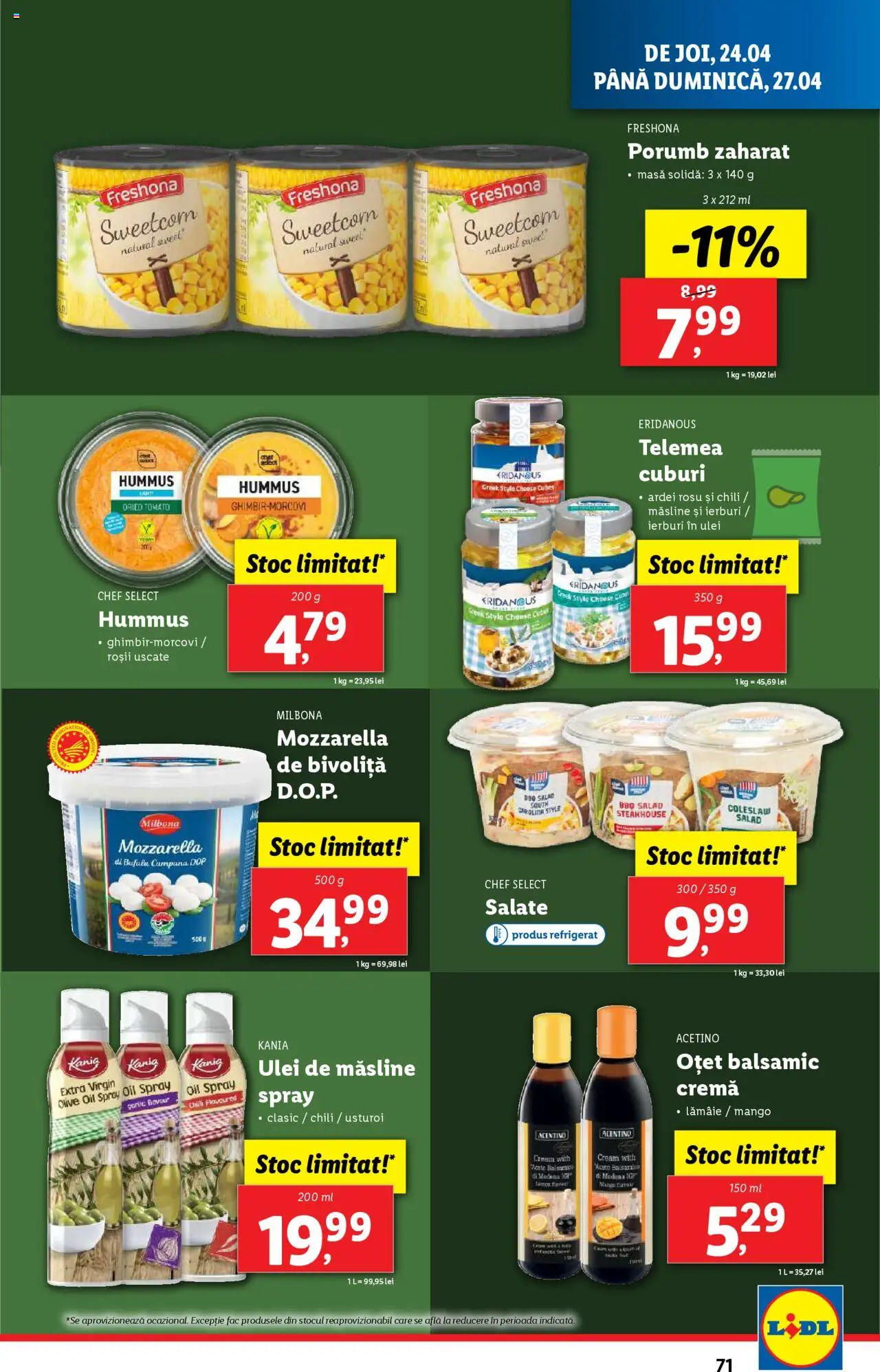 Catalog LIDL 22 - 27 Aprilie 2025 | Pagina 71 | Produse: Delgeç, Chilli, Mozzarella, Ulei