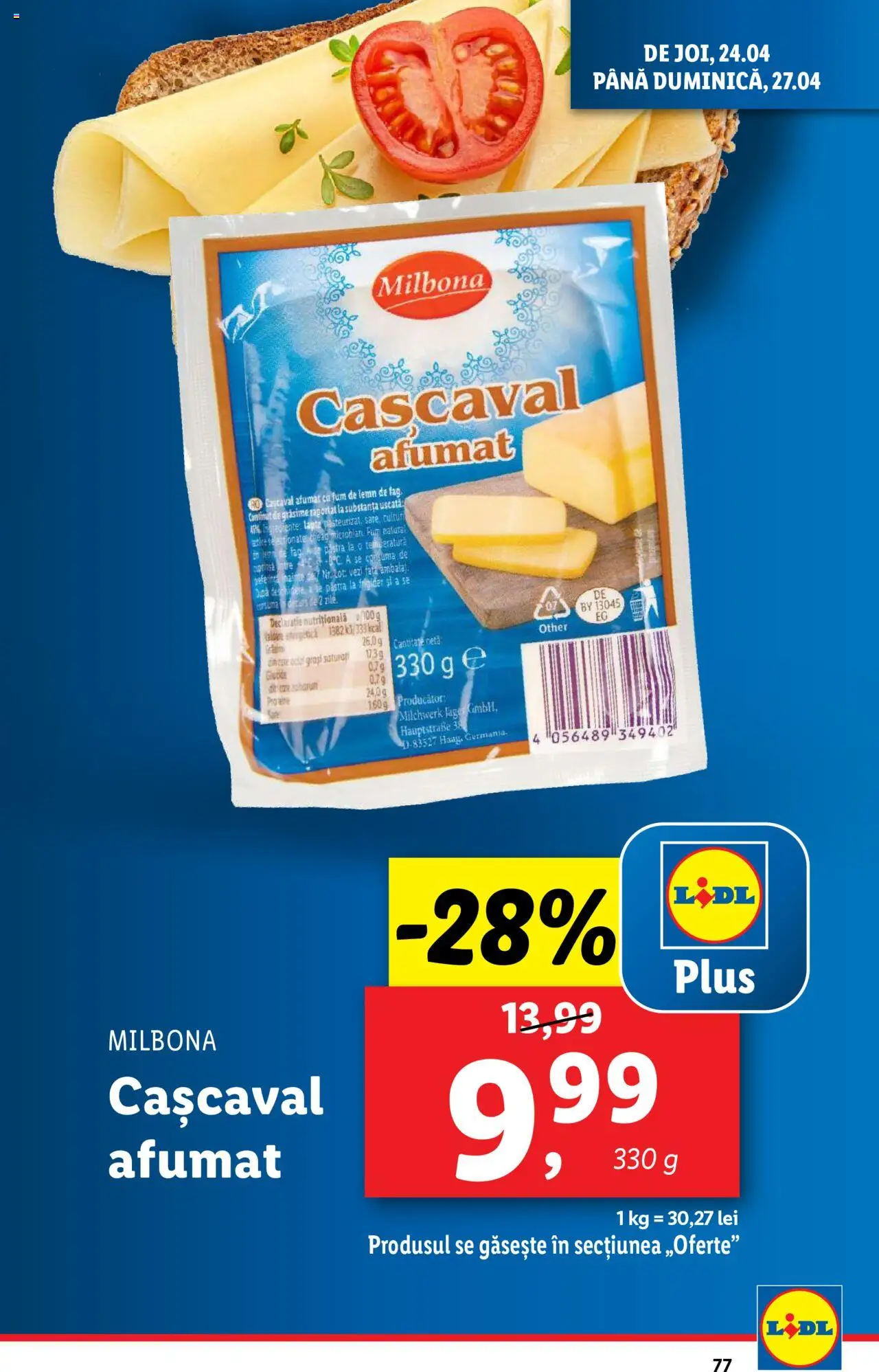 Catalog LIDL 22 - 27 Aprilie 2025 | Pagina 77 | Produse: Frigider, Cașcaval, Lapte