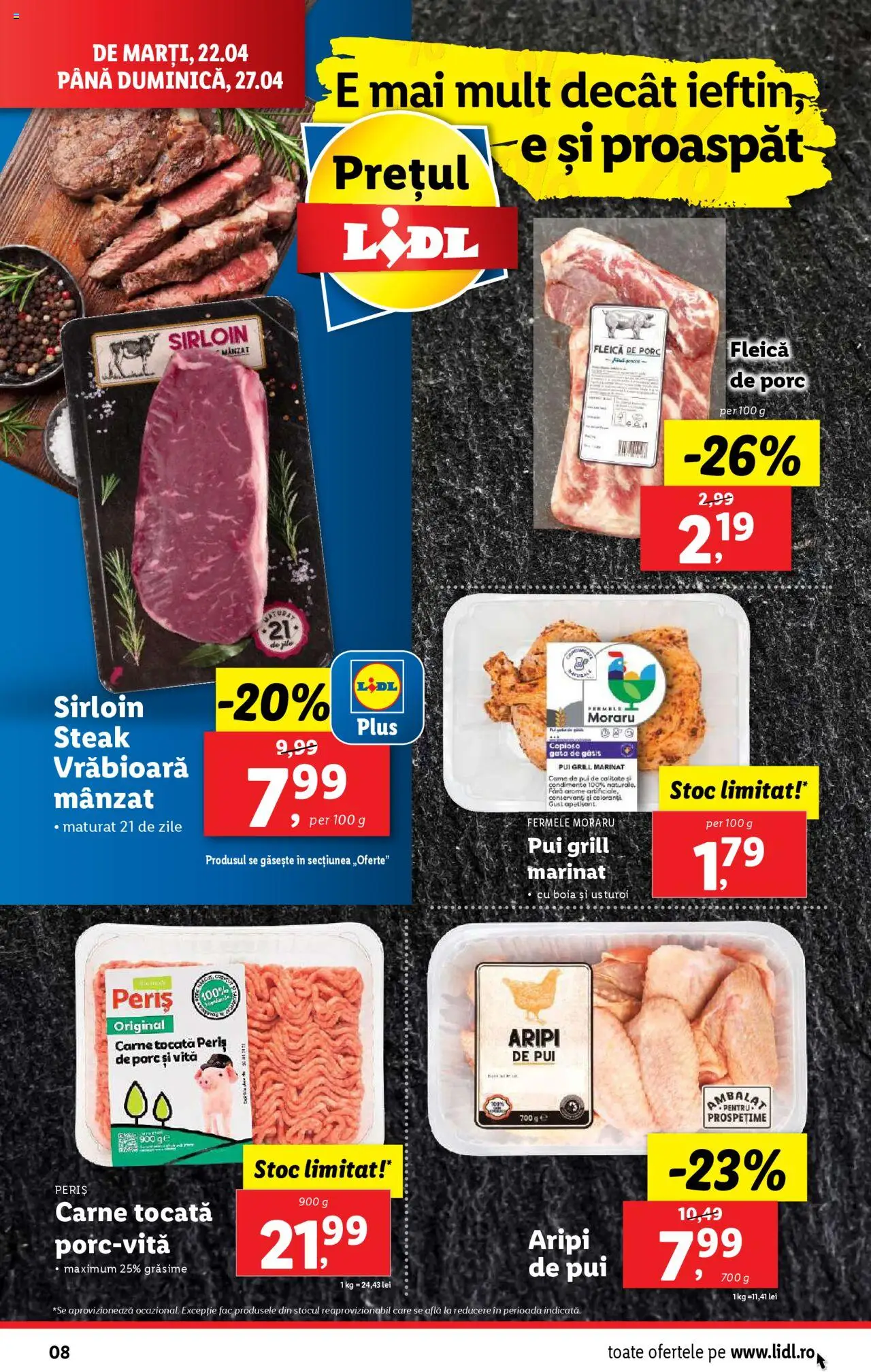 Catalog LIDL 22 - 27 Aprilie 2025 | Pagina 8 | Produse: Grill, Hacıyatmaz Kedi Oyuncağı, Fleică, Usturoi