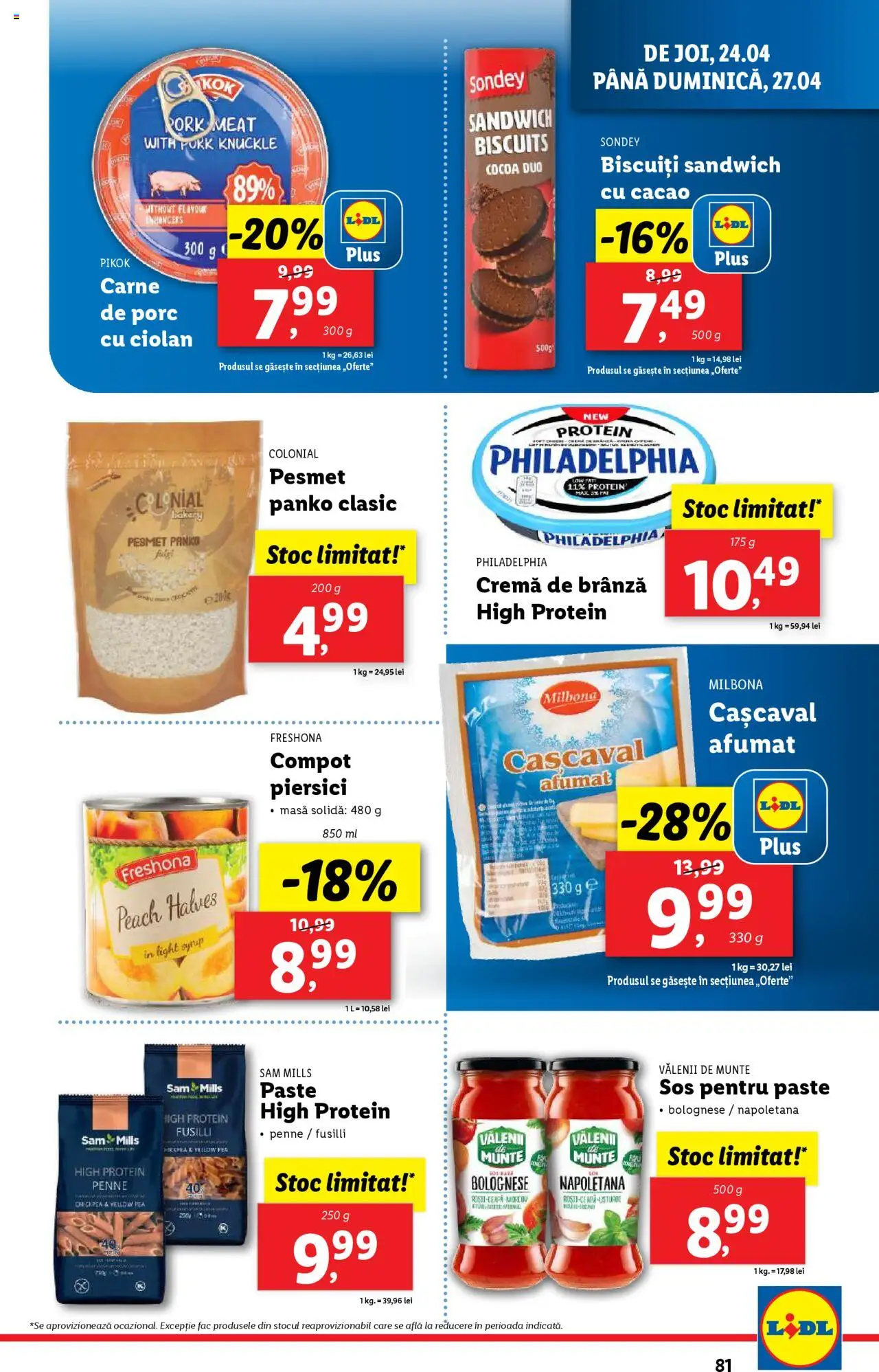 Catalog LIDL 22 - 27 Aprilie 2025 | Pagina 81 | Produse: Cremă, Cremă de brânză, Paste, Biscuiți