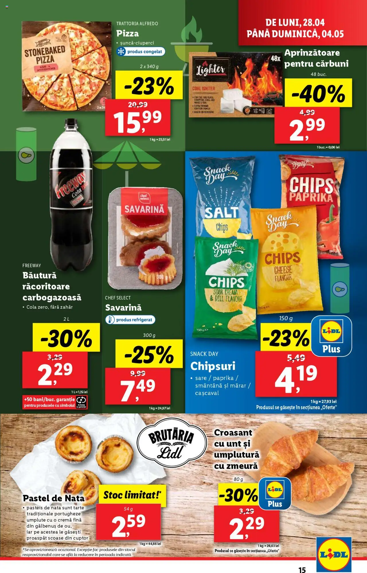 Catalog LIDL 28 Aprilie - 4 Mai 2025 | Pagina 15 | Produse: Savarină, Amerikan servis, Chipsuri, Smântână