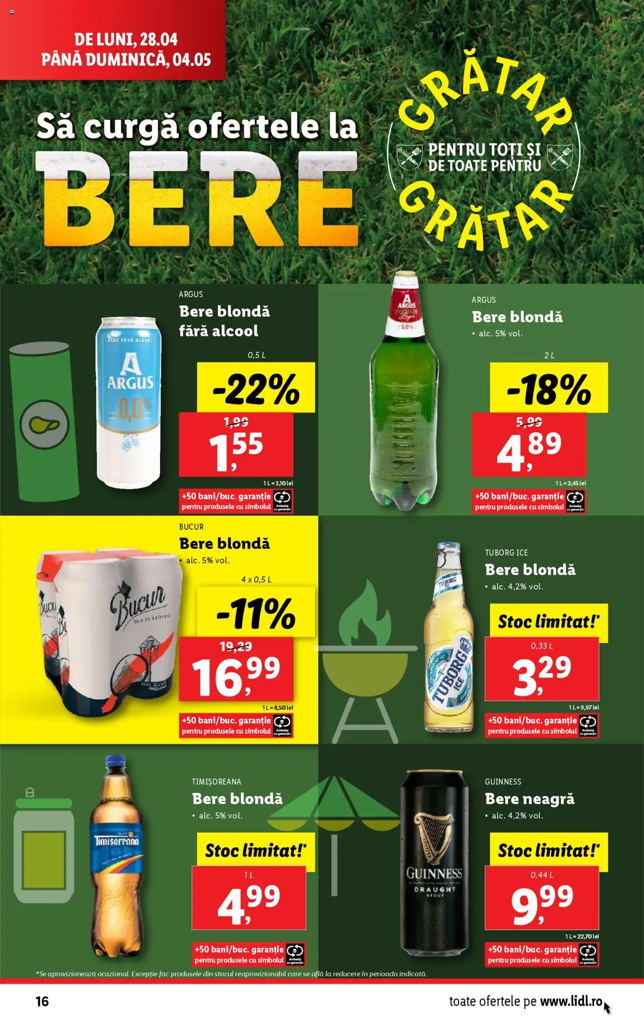 Catalog LIDL 28 Aprilie - 4 Mai 2025 | Pagina 16 | Produse: Bere