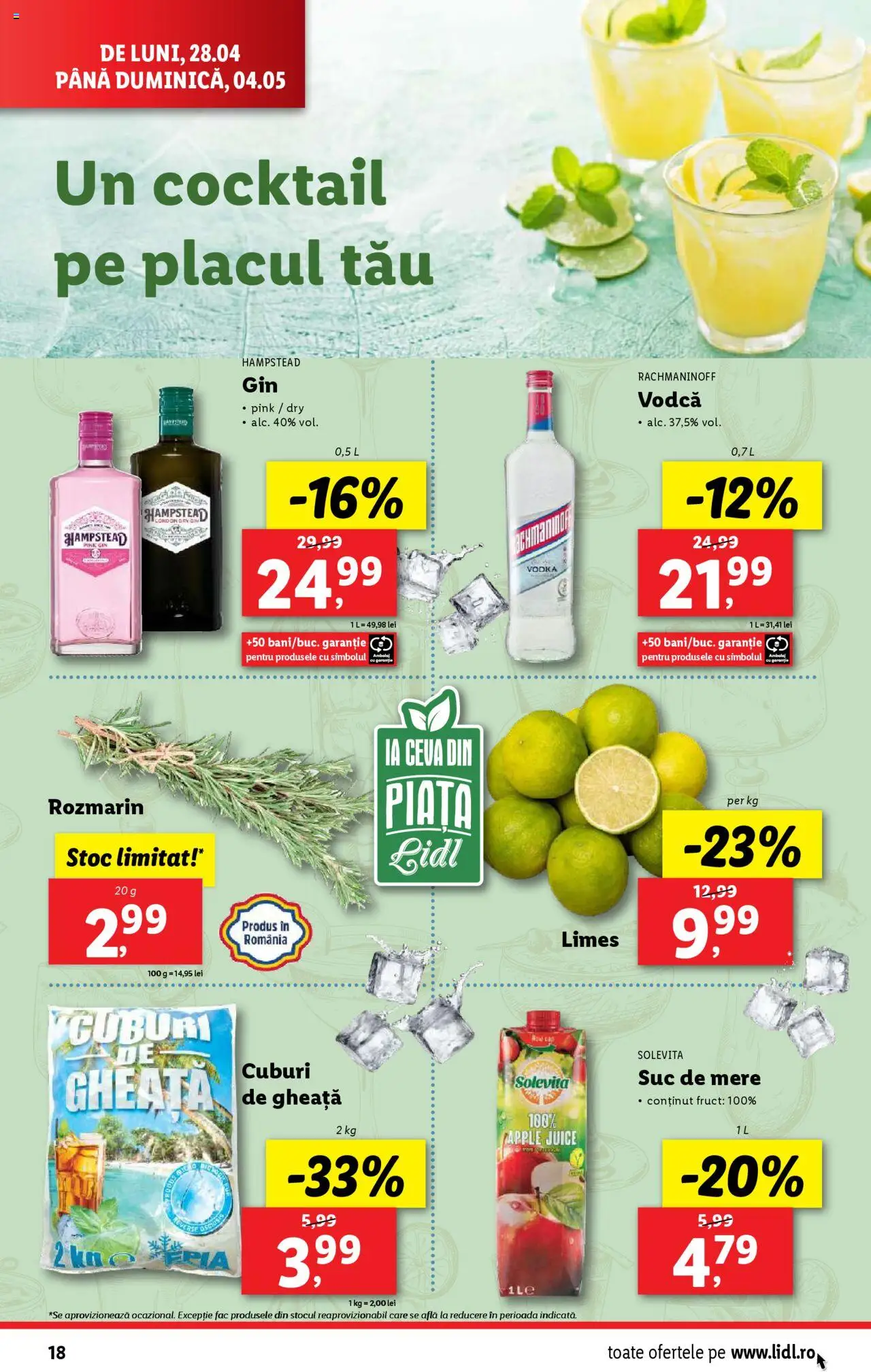 Catalog LIDL 28 Aprilie - 4 Mai 2025 | Pagina 18 | Produse: Su ısıtıcı, Apple, Gin, Vodka
