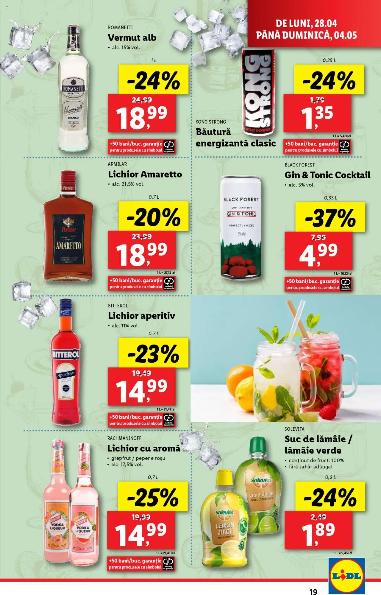 Catalog LIDL 28 Aprilie - 4 Mai 2025 | Pagina 19 | Produse: Lime, Cocktail, Grepfrut, Vodka