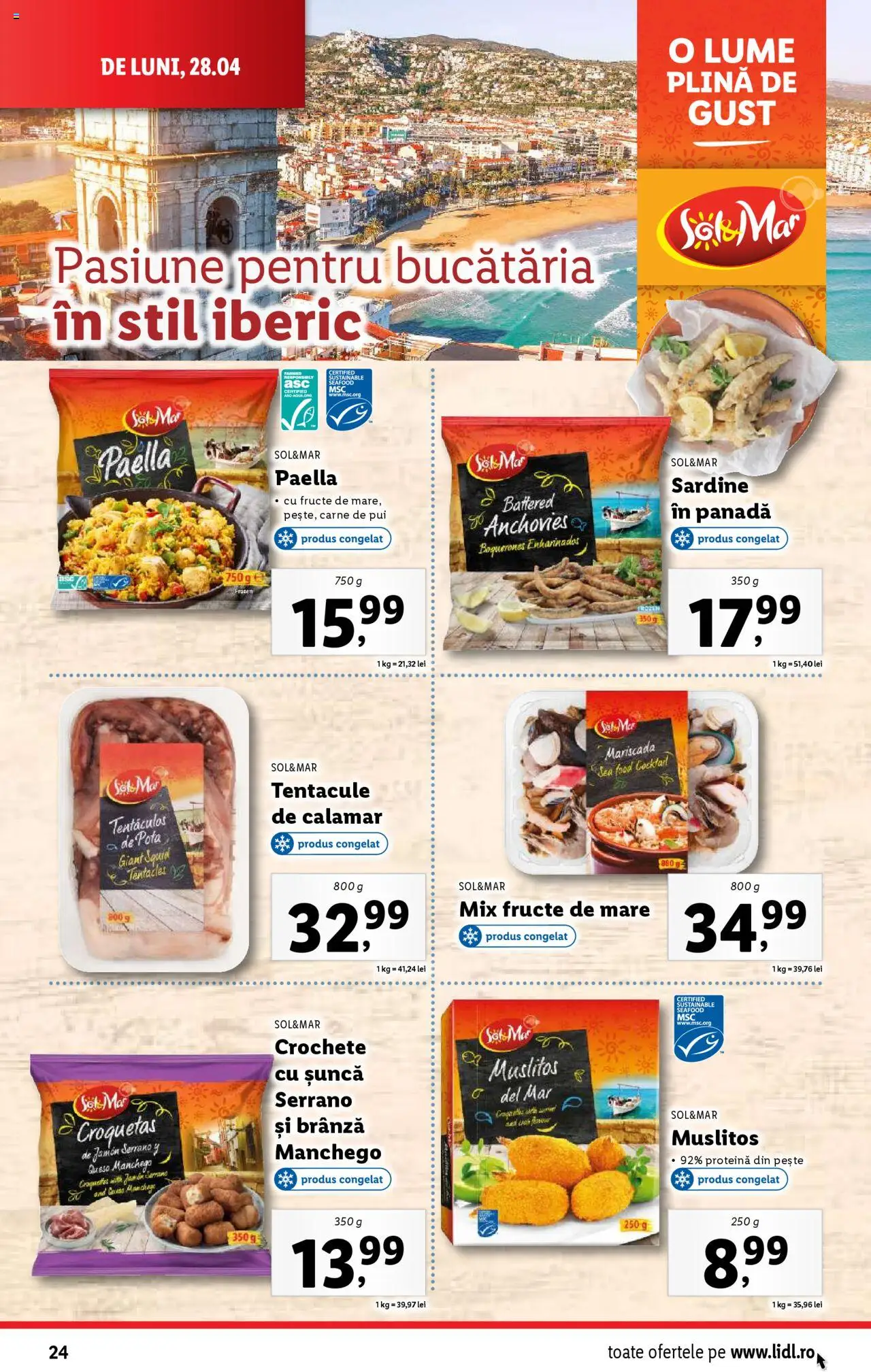 Catalog LIDL 28 Aprilie - 4 Mai 2025 | Pagina 24 | Produse: Brânză, Șuncă, Carne De Pui, Pește