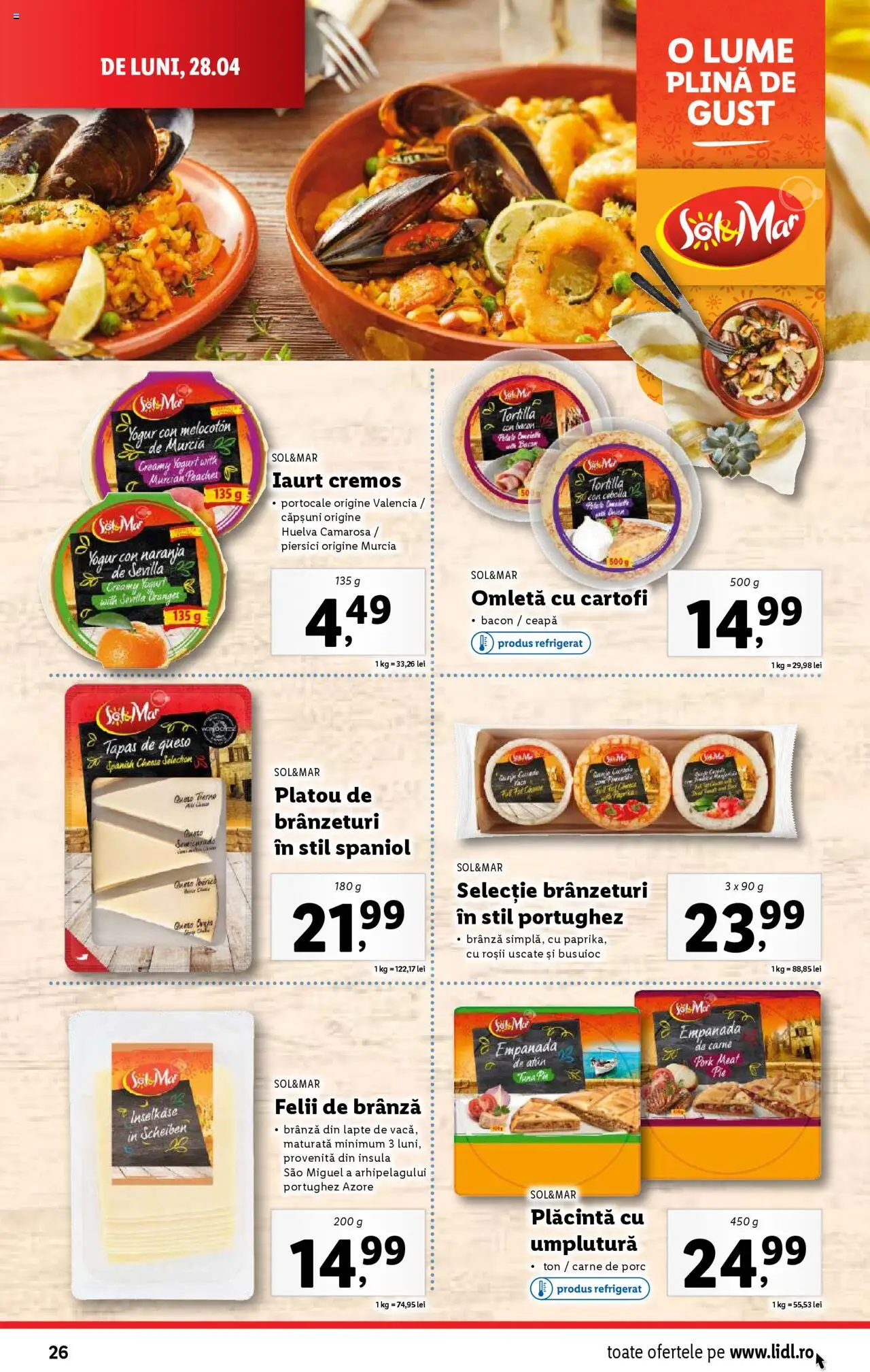 Catalog LIDL 28 Aprilie - 4 Mai 2025 | Pagina 26 | Produse: Plăcintă, Iaurt, Portocale, Ceapă