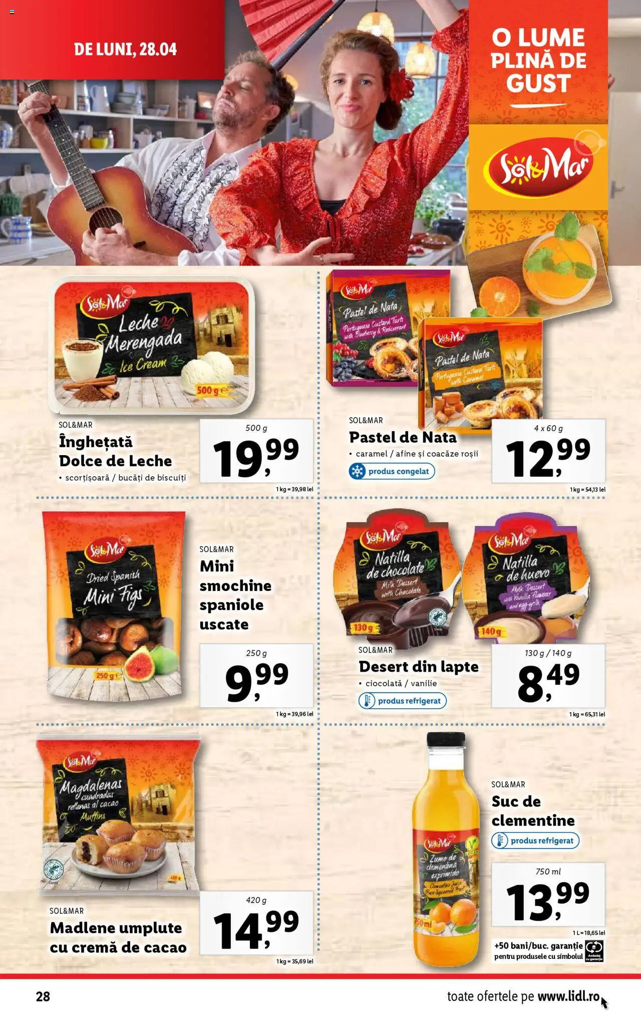 Catalog LIDL 28 Aprilie - 4 Mai 2025 | Pagina 28 | Produse: Lapte, Roșii, Cacao, Biscuiți