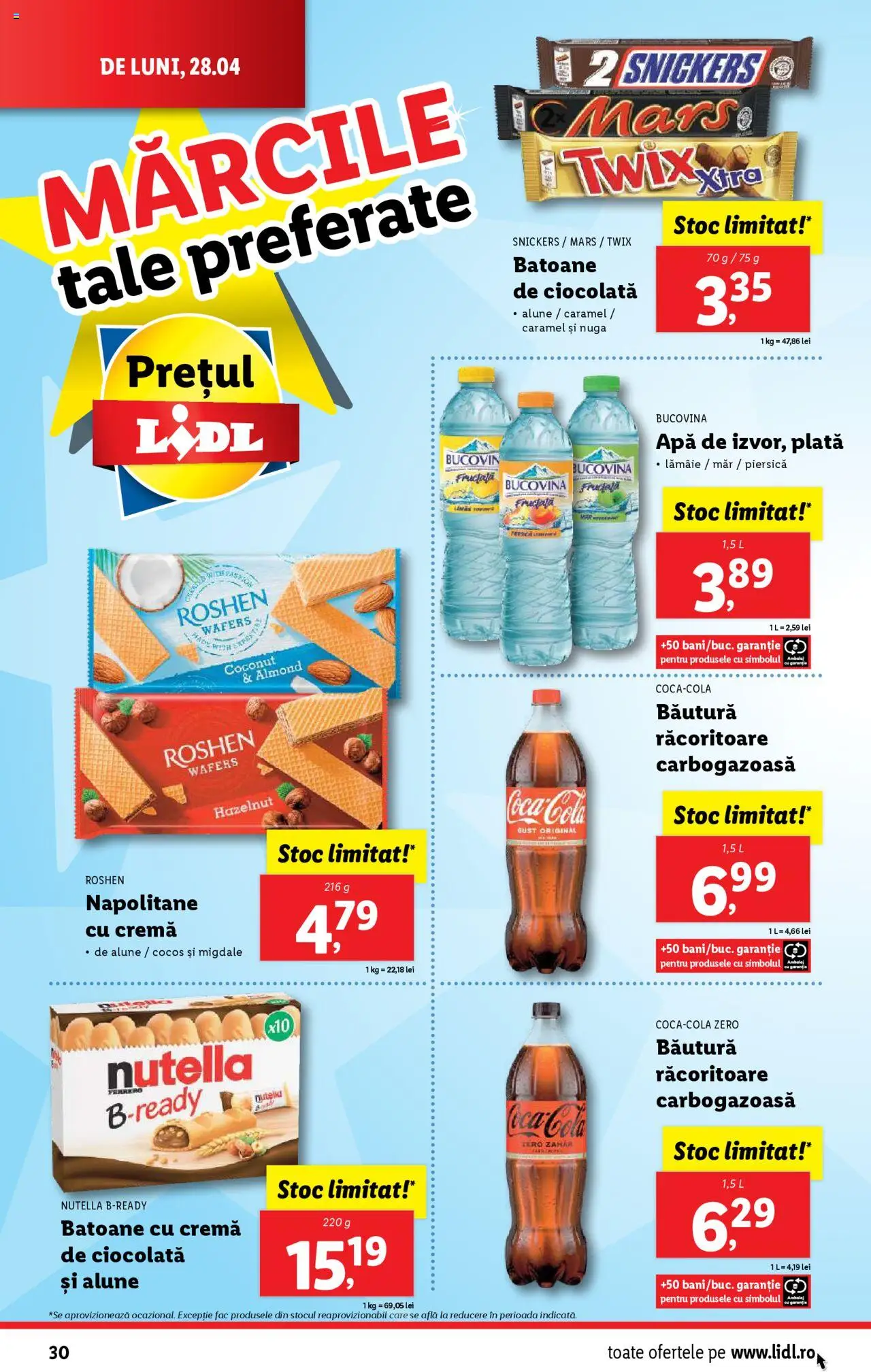 Catalog LIDL 28 Aprilie - 4 Mai 2025 | Pagina 30 | Produse: Piersică, Apă, Zahăr, Lămâie
