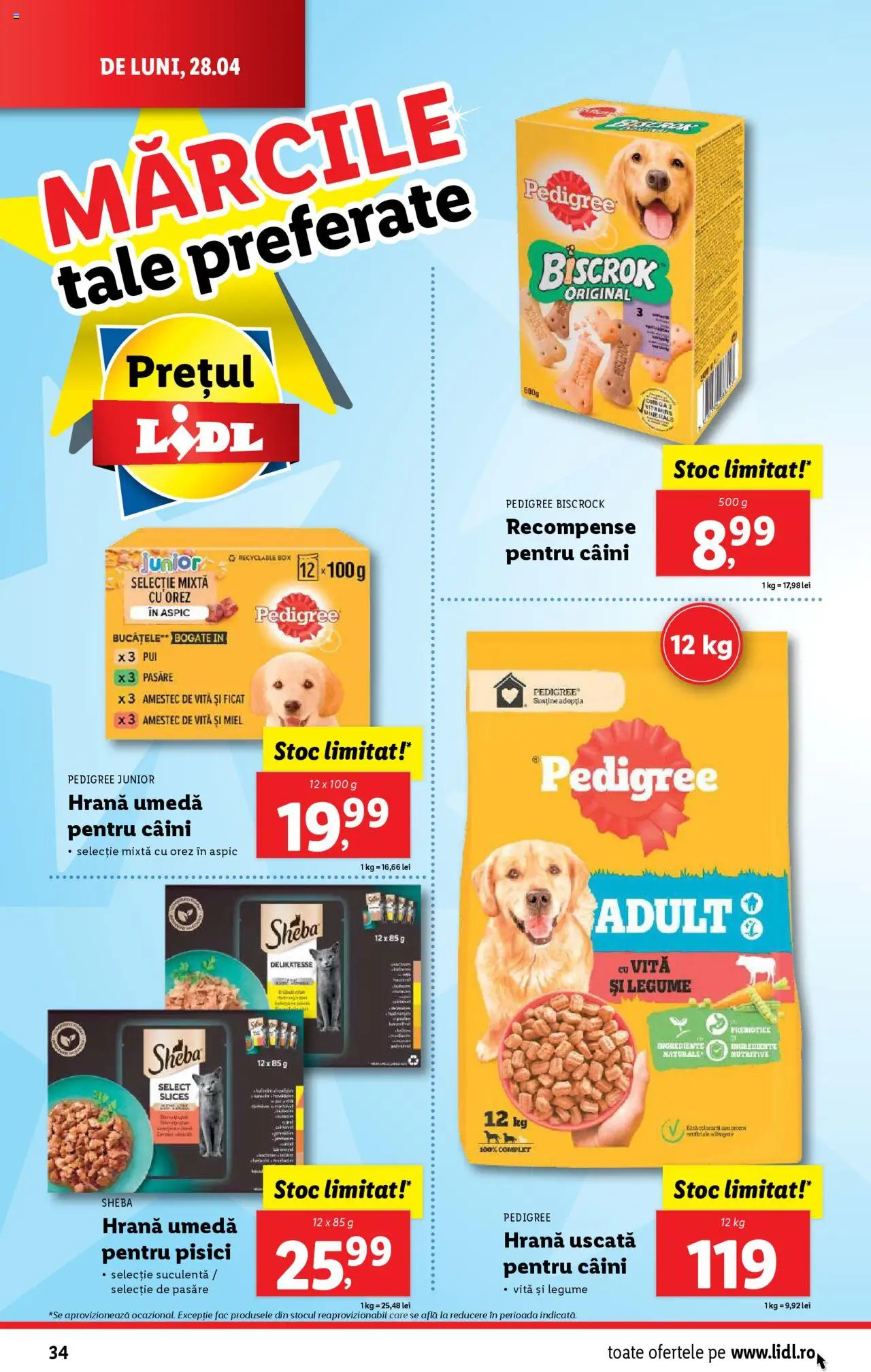 Catalog LIDL 28 Aprilie - 4 Mai 2025 | Pagina 34 | Produse: Hacıyatmaz Kedi Oyuncağı, Chaussures de ski, Orez, Legume