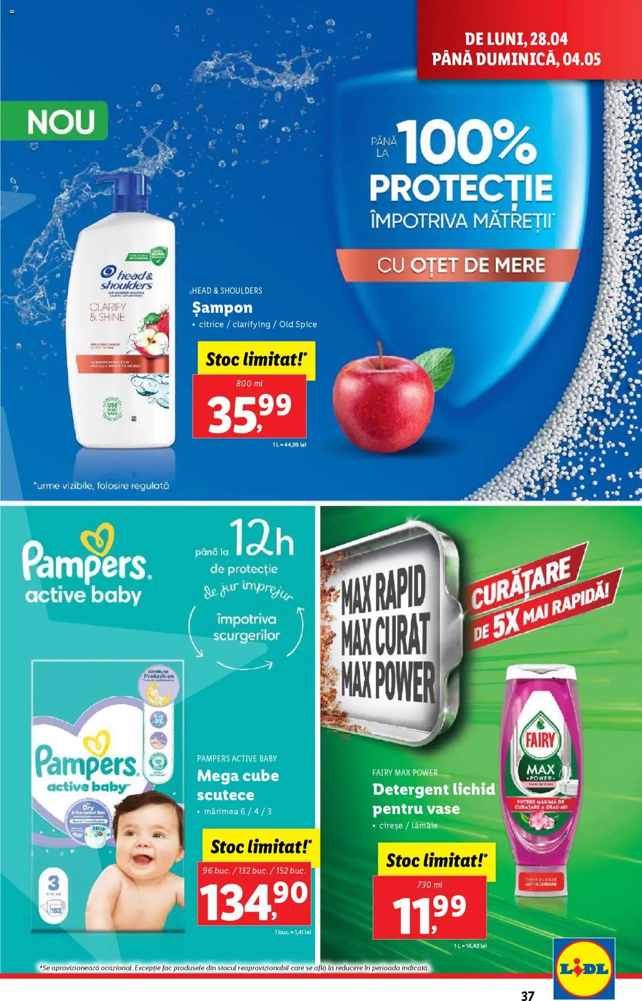 Catalog LIDL 28 Aprilie - 4 Mai 2025 | Pagina 37 | Produse: Kısırlaştırılmış Kedi Maması, Oțet, Cireșe, Lămâie