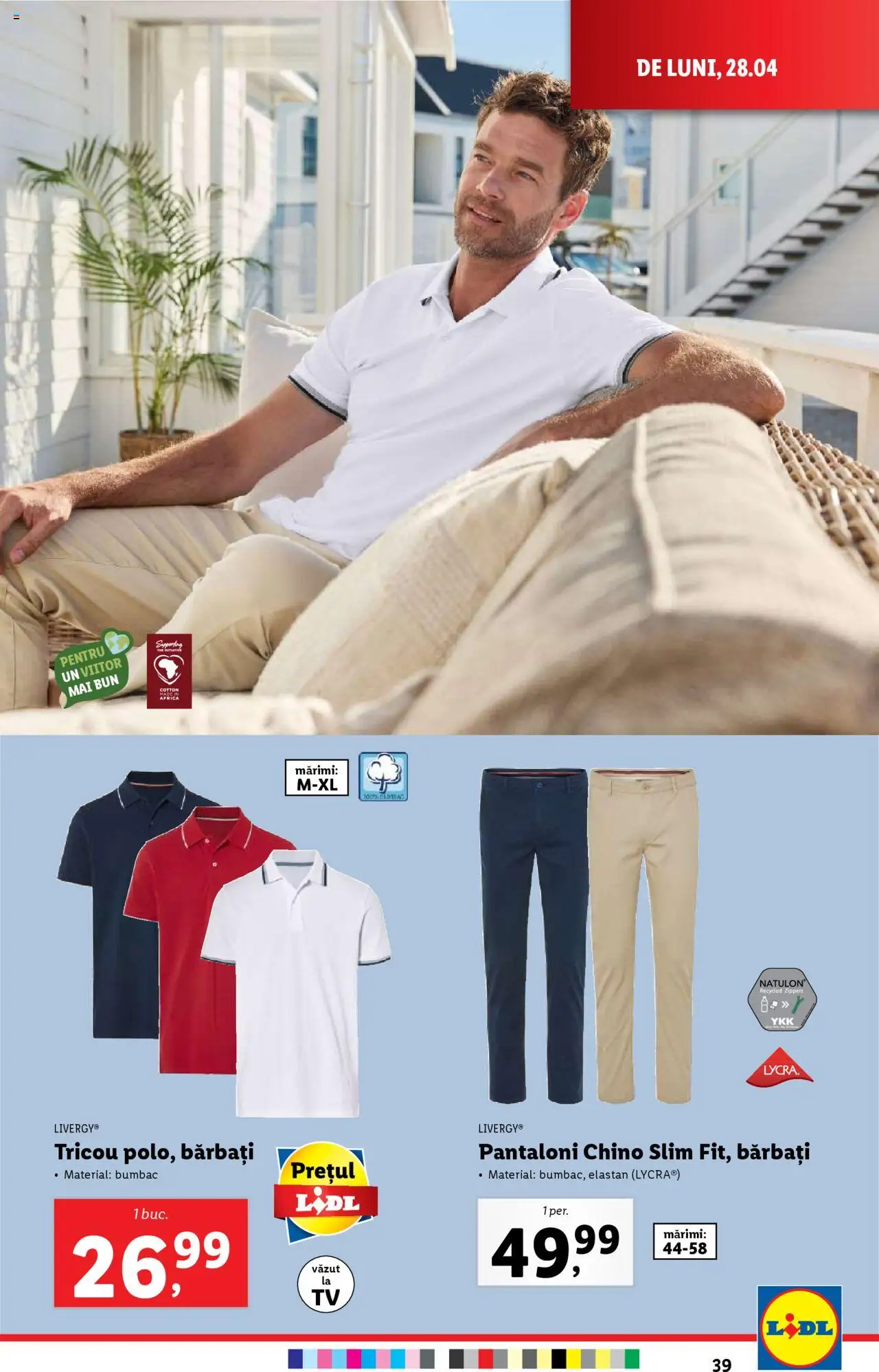 Catalog LIDL 28 Aprilie - 4 Mai 2025 | Pagina 39 | Produse: Tricou, Pantaloni