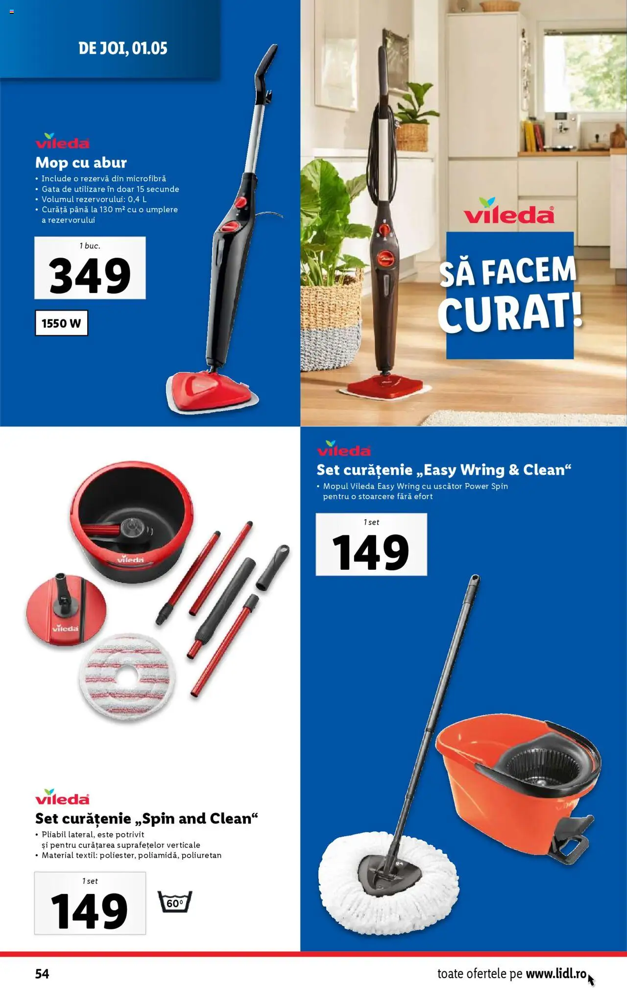 Catalog LIDL 28 Aprilie - 4 Mai 2025 | Pagina 54 | Produse: Pomelo, Uscător, Mop