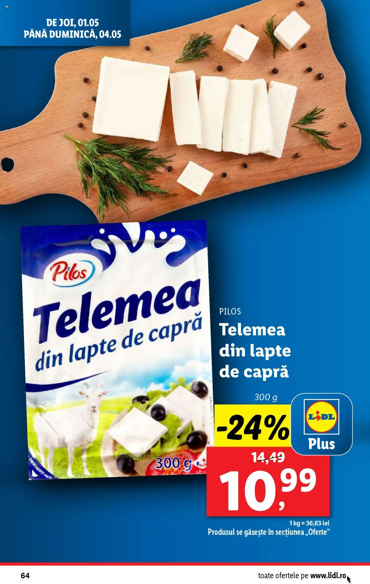 Catalog LIDL 28 Aprilie - 4 Mai 2025 | Pagina 64 | Produse: Toplar, Lapte