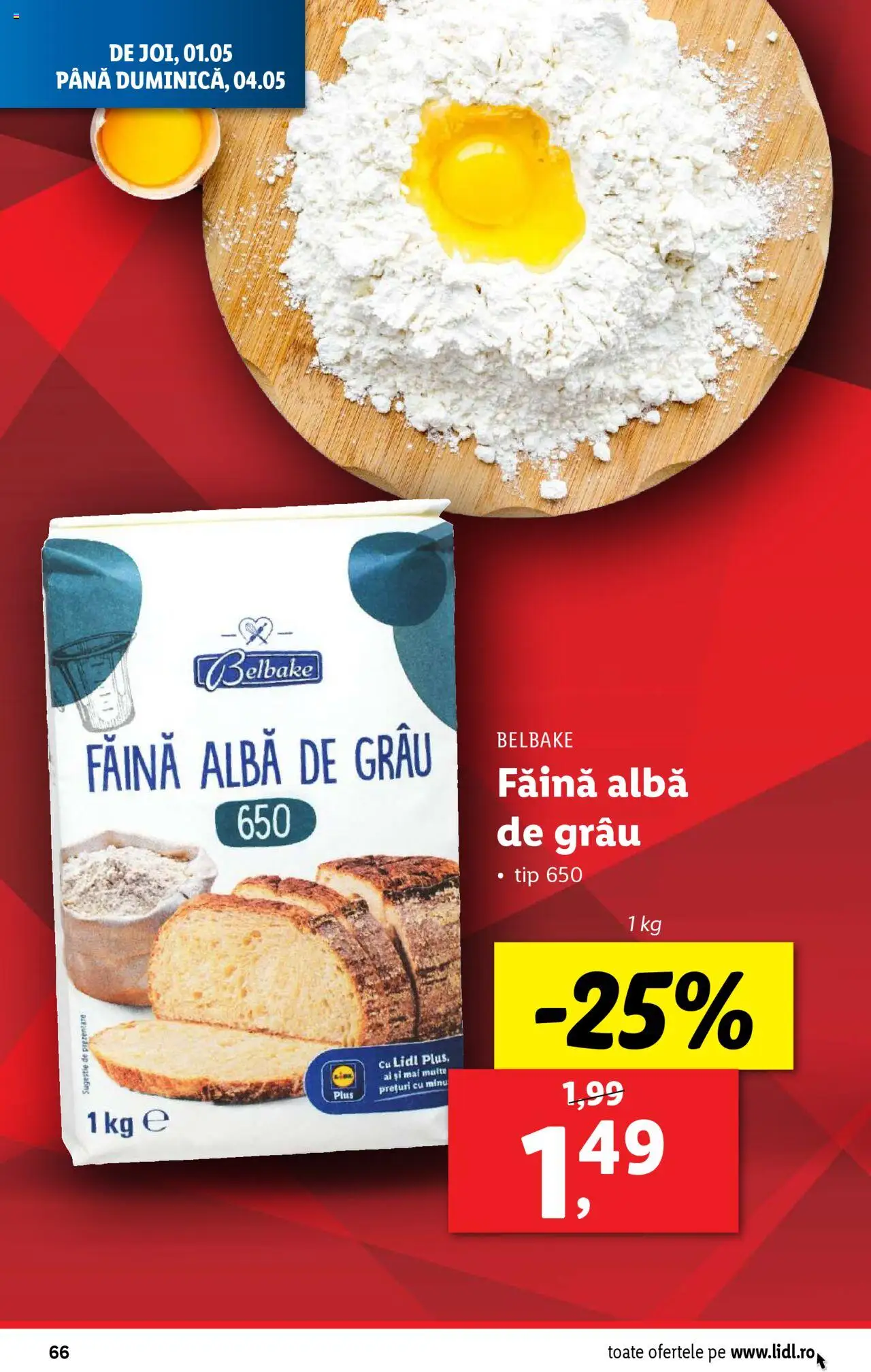 Catalog LIDL 28 Aprilie - 4 Mai 2025 | Pagina 66 | Produse: Făină