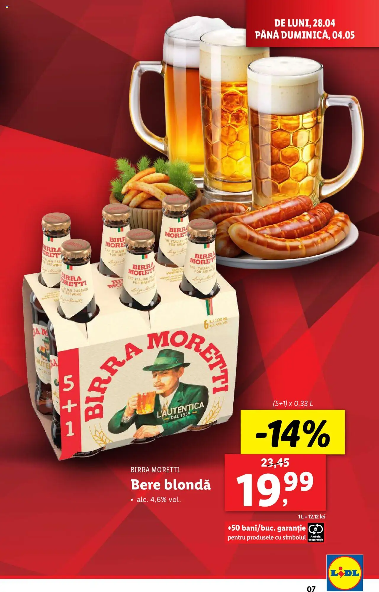 Catalog LIDL 28 Aprilie - 4 Mai 2025 | Pagina 7 | Produse: Bere