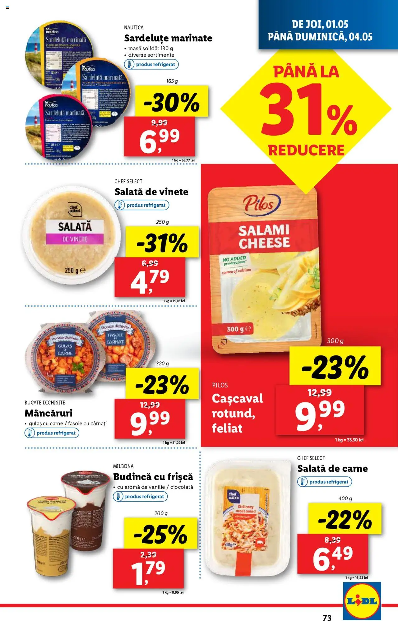 Catalog LIDL 28 Aprilie - 4 Mai 2025 | Pagina 73 | Produse: Toplar, Cașcaval, Frișcă, Gulaș