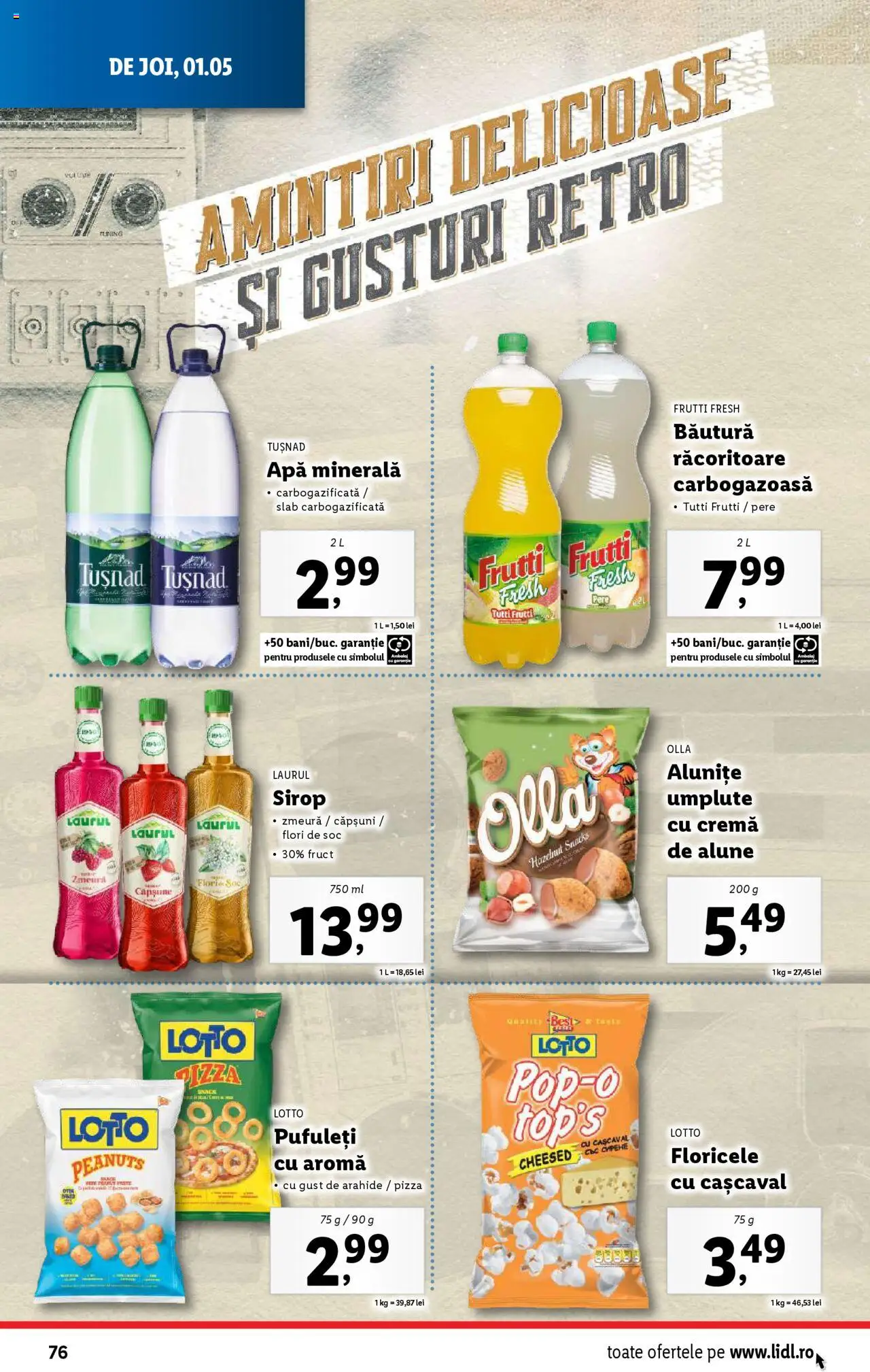 Catalog LIDL 28 Aprilie - 4 Mai 2025 | Pagina 76 | Produse: Yazı tahtası kalemi, Pufuleți, Căpșuni, Apă
