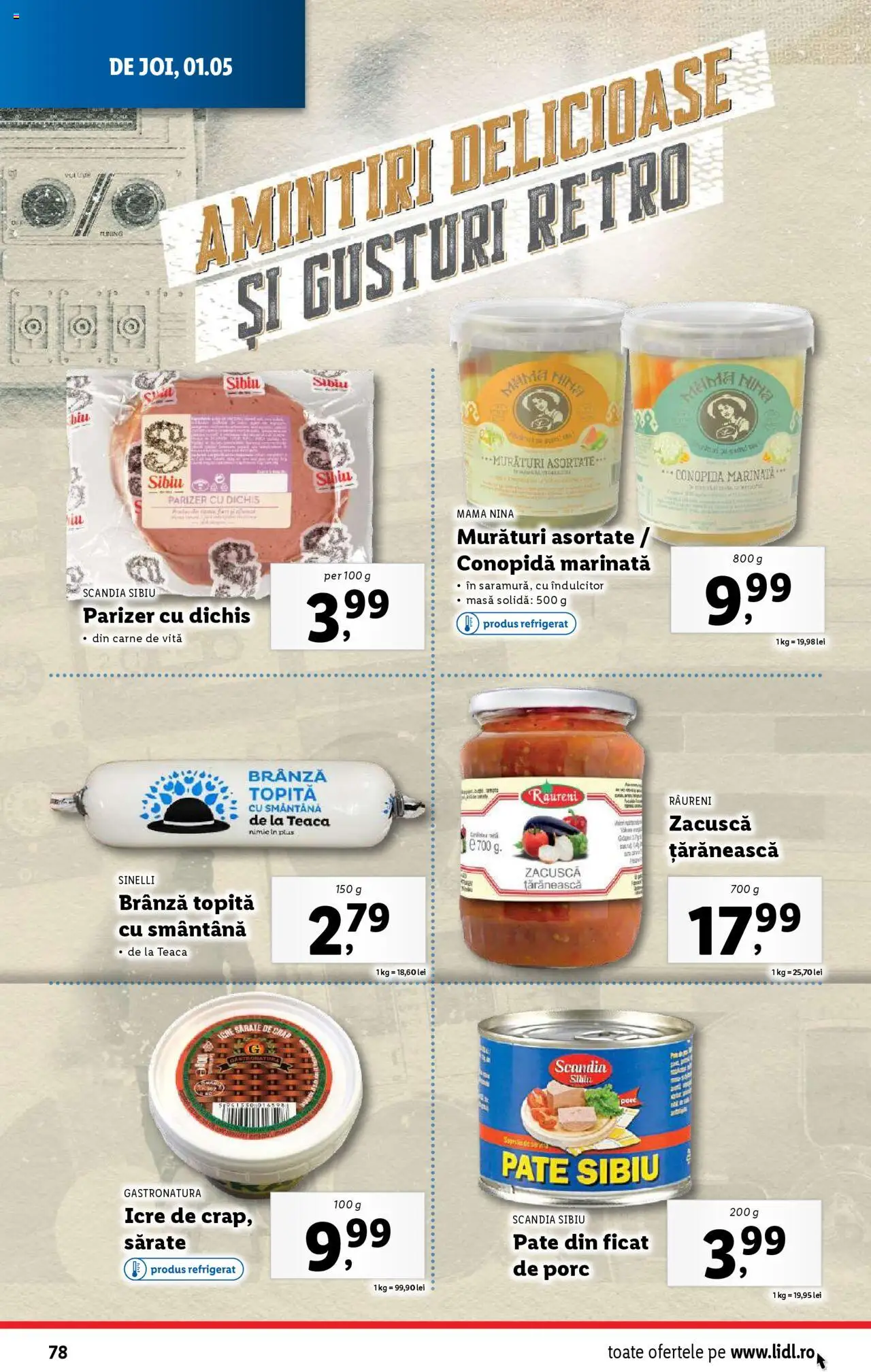 Catalog LIDL 28 Aprilie - 4 Mai 2025 | Pagina 78 | Produse: Conopidă, Carne De Vită, Smântână, Zacuscă