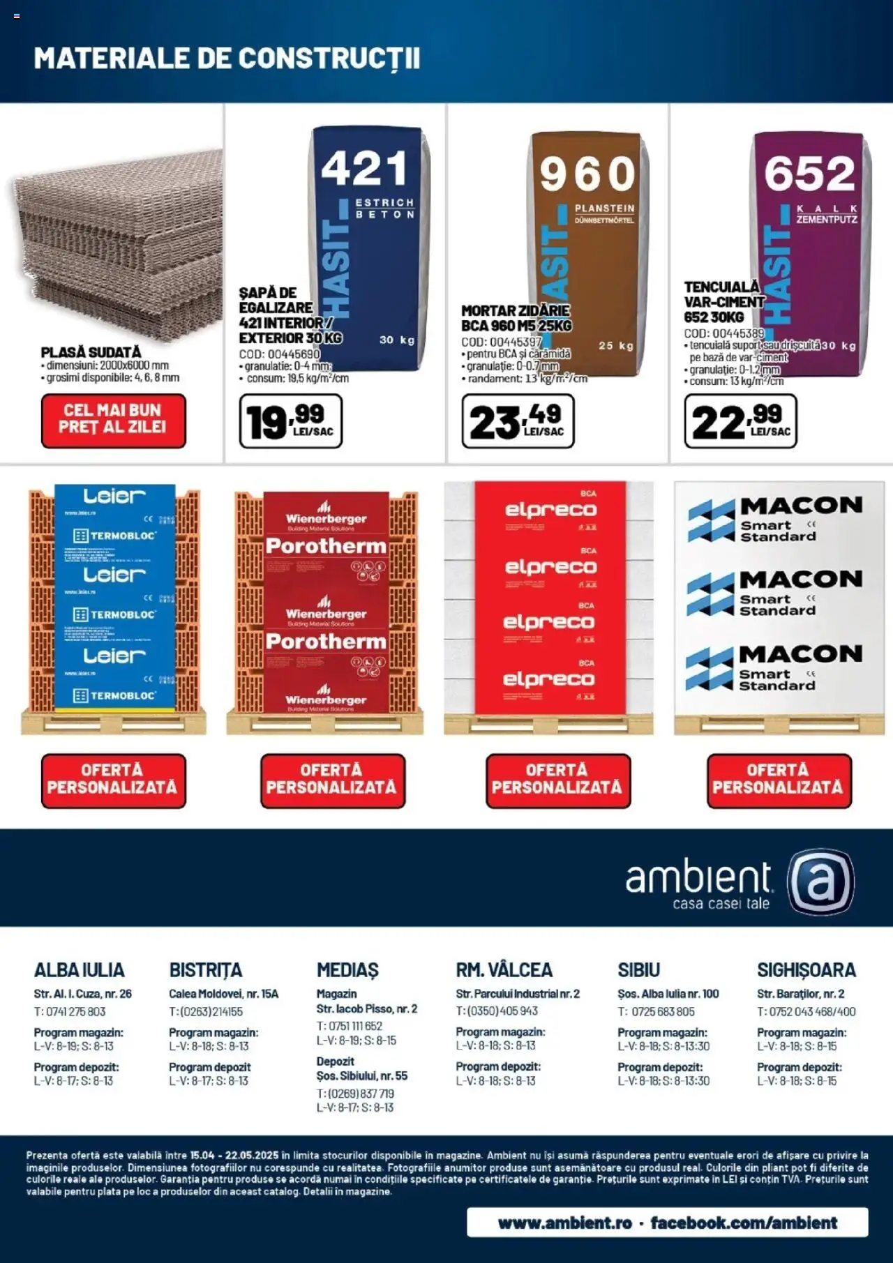 Catalog Ambient 15 Aprilie - 22 Mai 2025 | Pagina 16 | Produse: Mortar
