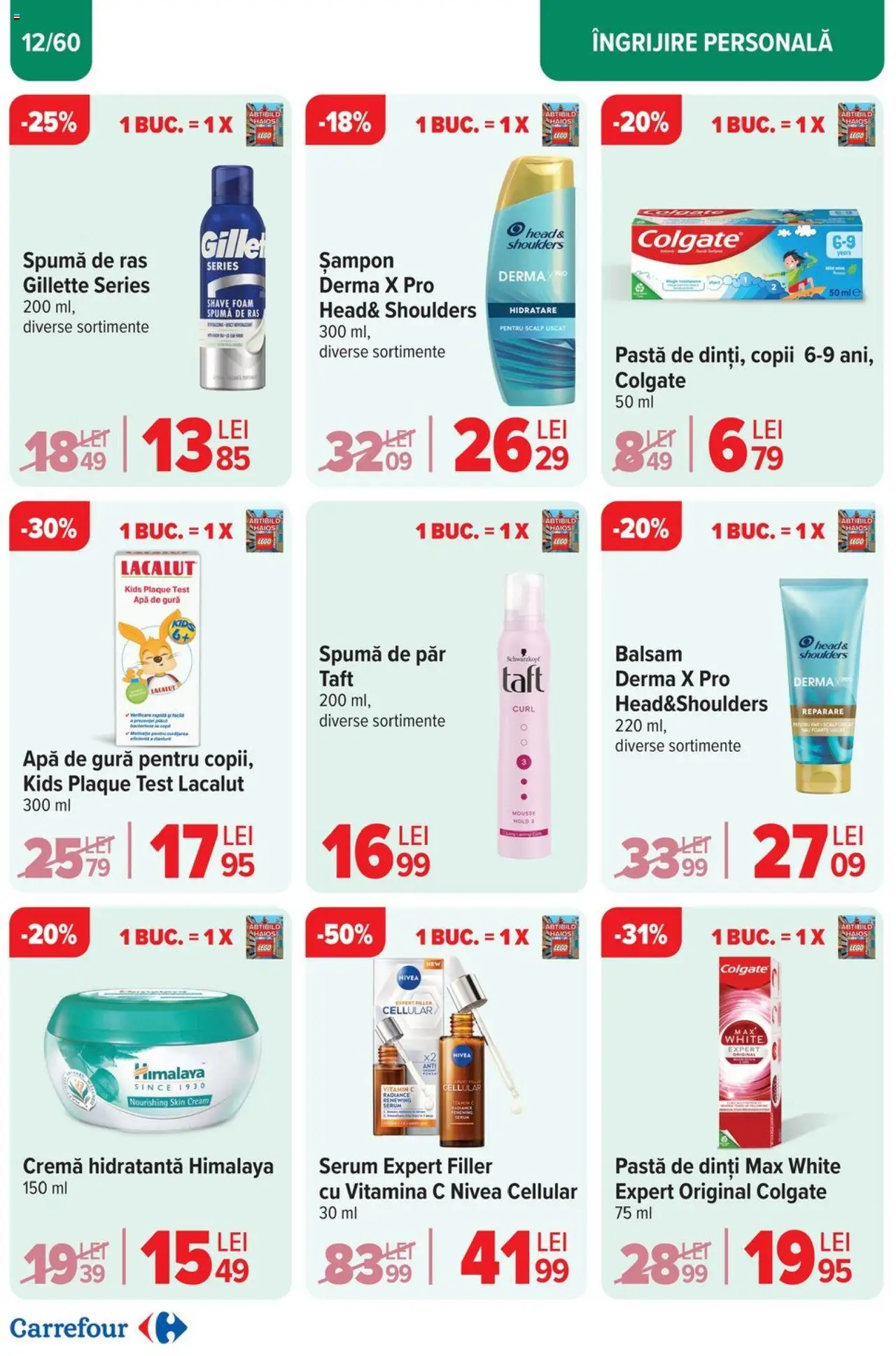Catalog Carrefour 23 Aprilie - 6 Mai 2025 | Pagina 12 | Produse: Balsam, Spumă de ras, Pastă de dinți, Apă