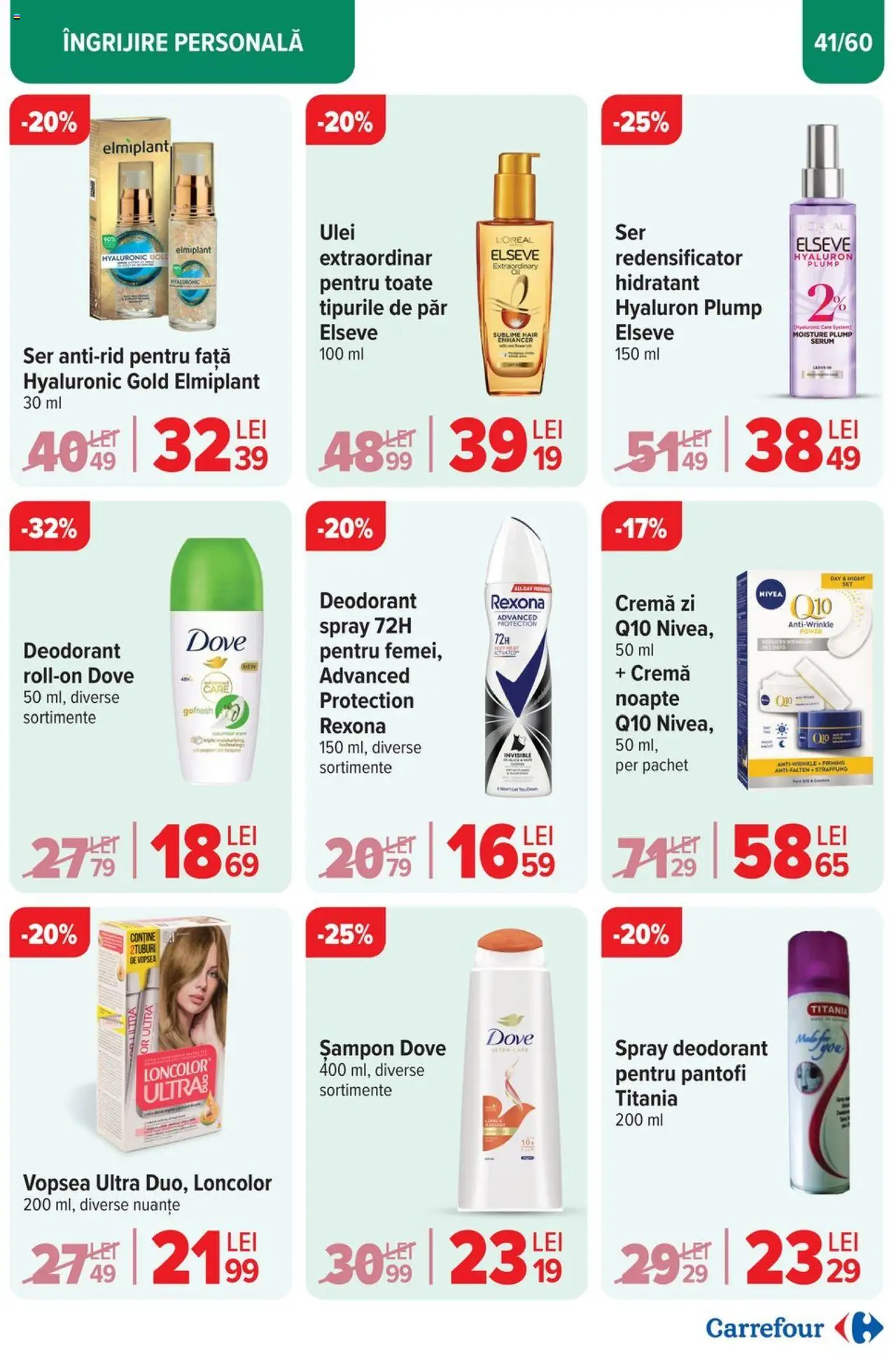 Catalog Carrefour 23 Aprilie - 6 Mai 2025 | Pagina 43 | Produse: Pantofi, Vopsea, Șampon, Ulei