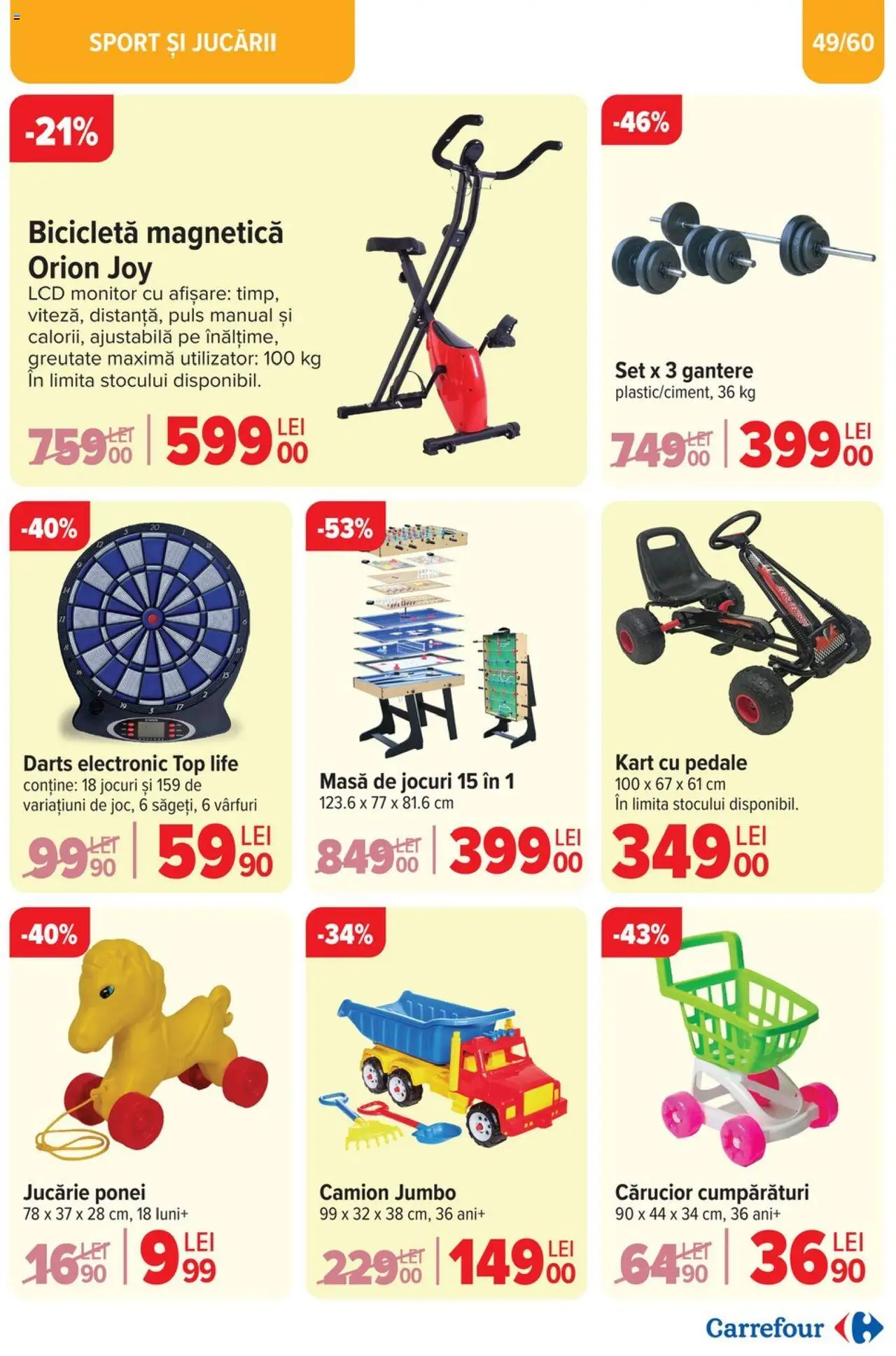 Catalog Carrefour 23 Aprilie - 6 Mai 2025 | Pagina 51 | Produse: Monitor, Top, Masă, Dana kuşbaşı