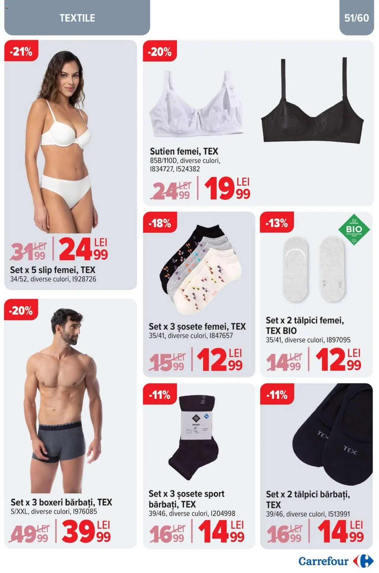 Catalog Carrefour 23 Aprilie - 6 Mai 2025 | Pagina 53 | Produse: Şerit ödül, Șosete, Slip, Boxeri