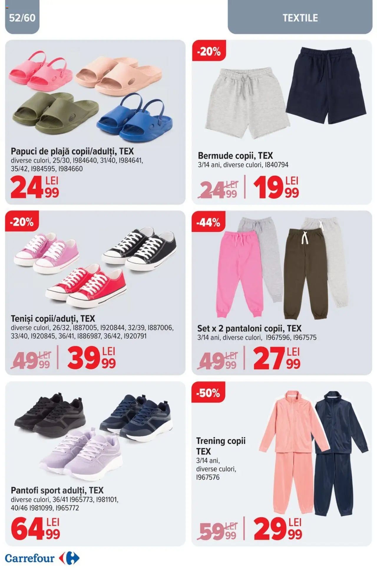 Catalog Carrefour 23 Aprilie - 6 Mai 2025 | Pagina 54 | Produse: Trening, Pantofi, Pantaloni, Papuci