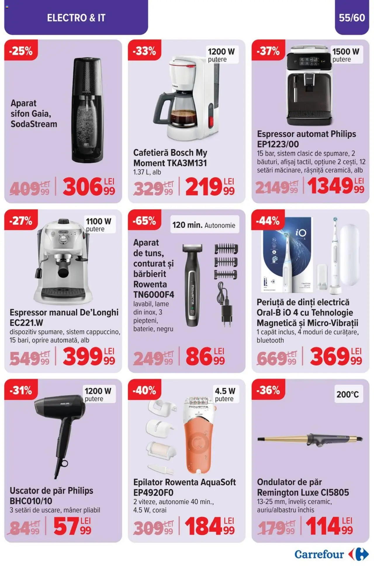 Catalog Carrefour 23 Aprilie - 6 Mai 2025 | Pagina 57 | Produse: Espressor, Cafetieră, Ondulator, Mâner