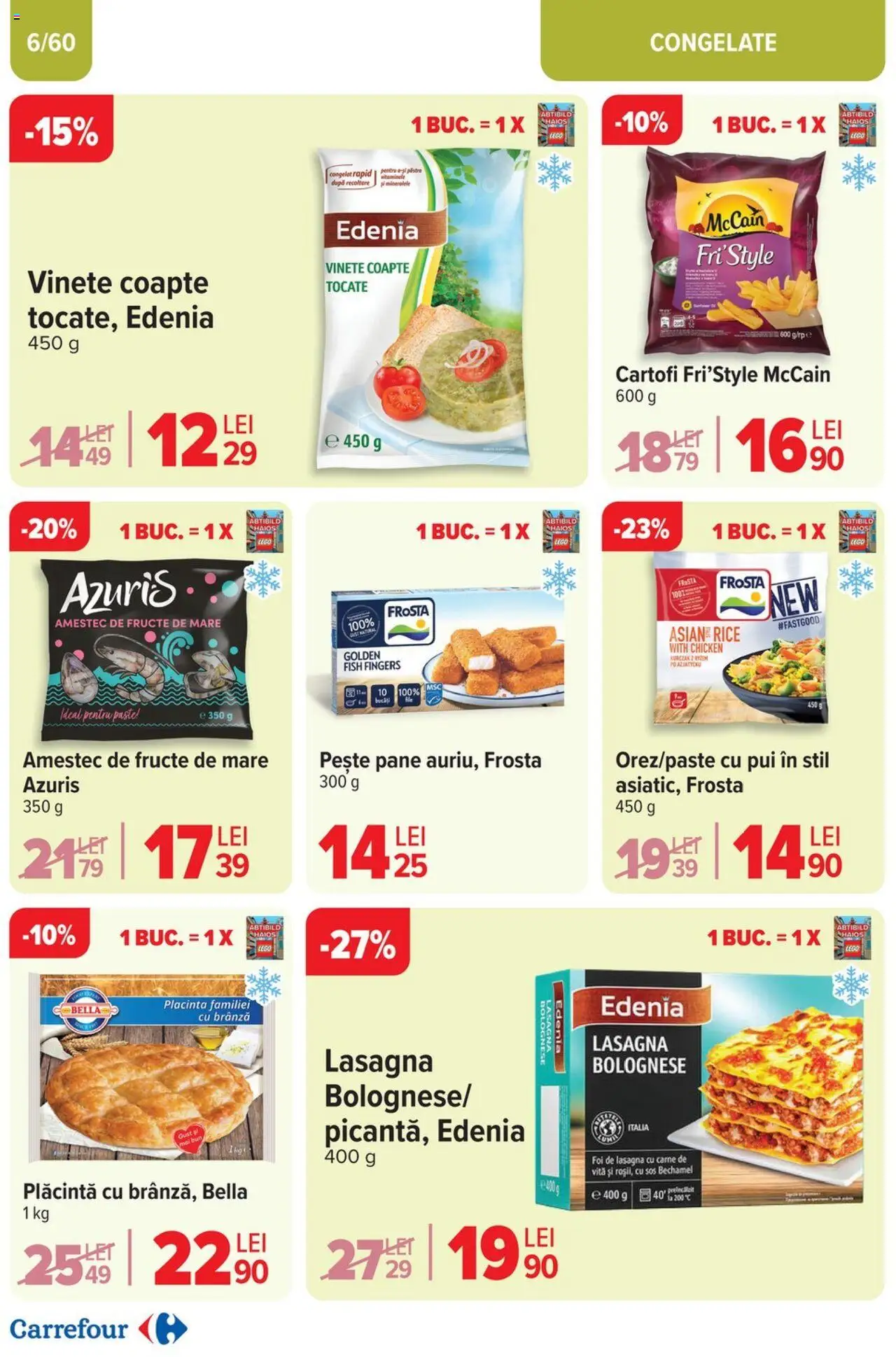 Catalog Carrefour 23 Aprilie - 6 Mai 2025 | Pagina 6 | Produse: Hacıyatmaz Kedi Oyuncağı, Lasagna, Pește, Paste