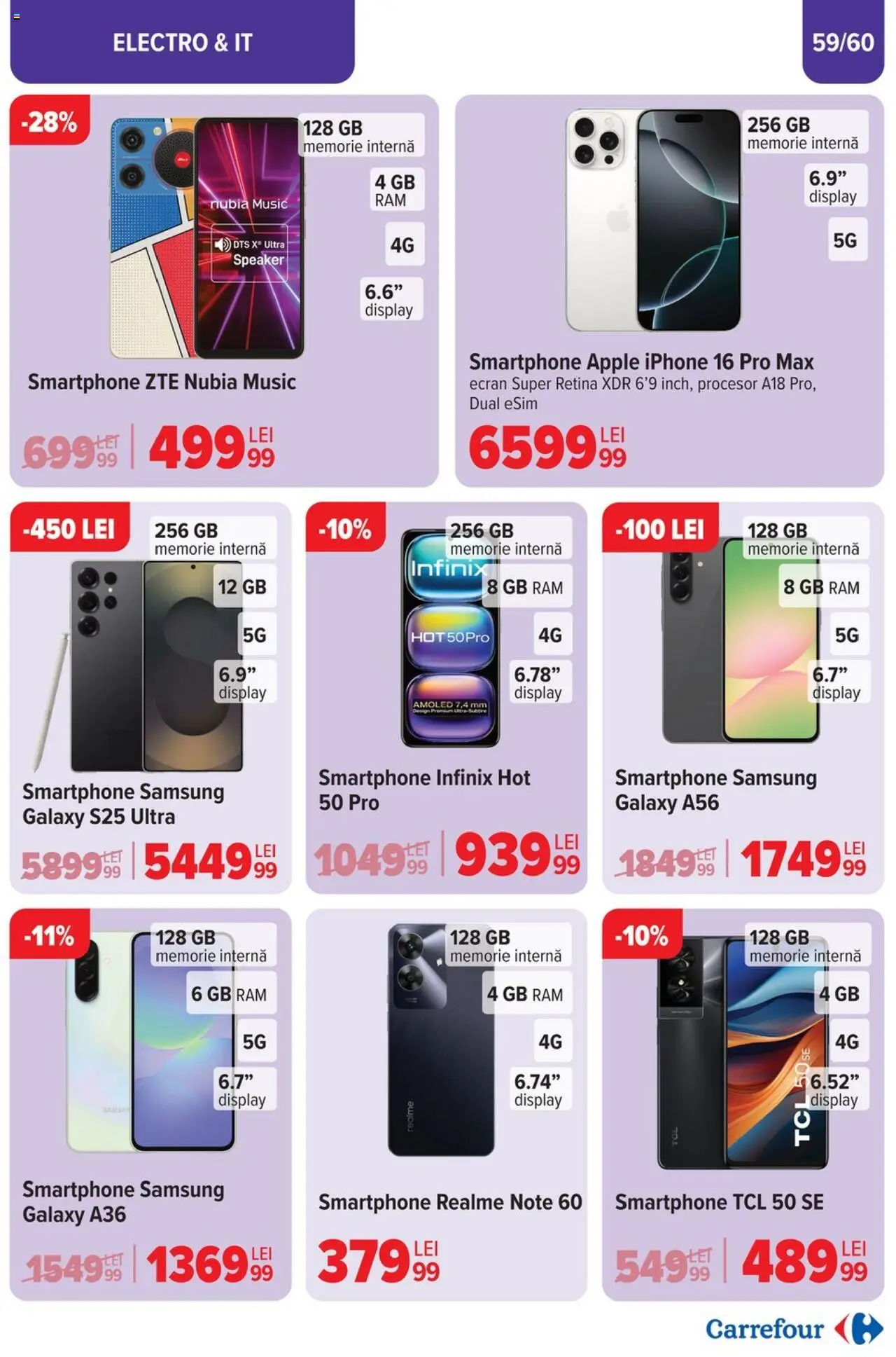 Catalog Carrefour 23 Aprilie - 6 Mai 2025 | Pagina 61 | Produse: Smartphone, Memorie, Speaker, Apple