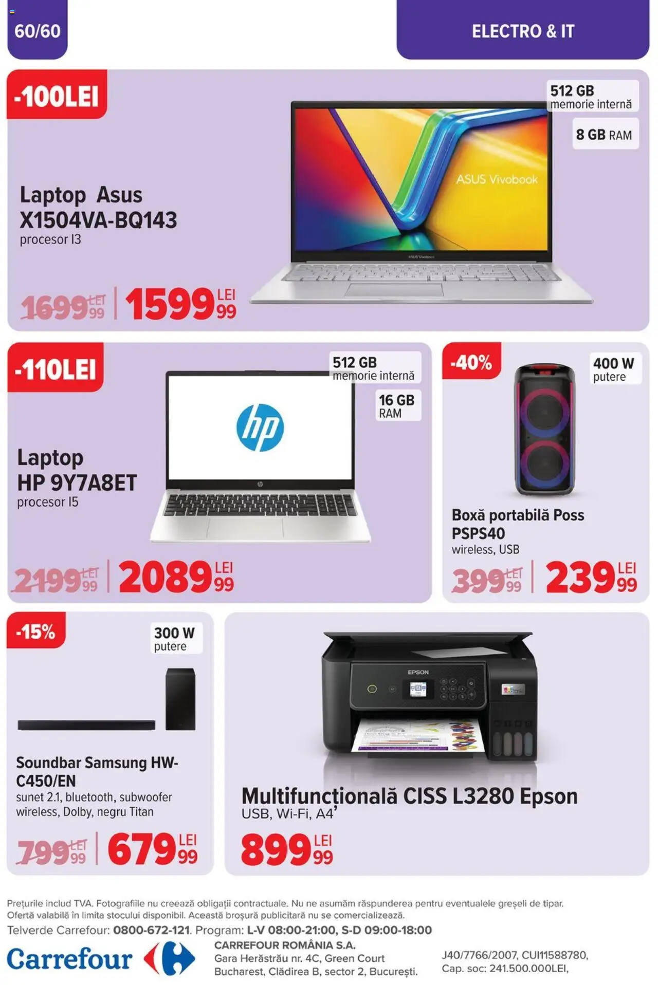 Catalog Carrefour 23 Aprilie - 6 Mai 2025 | Pagina 62 | Produse: Laptop, Soundbar, Memorie, Usb
