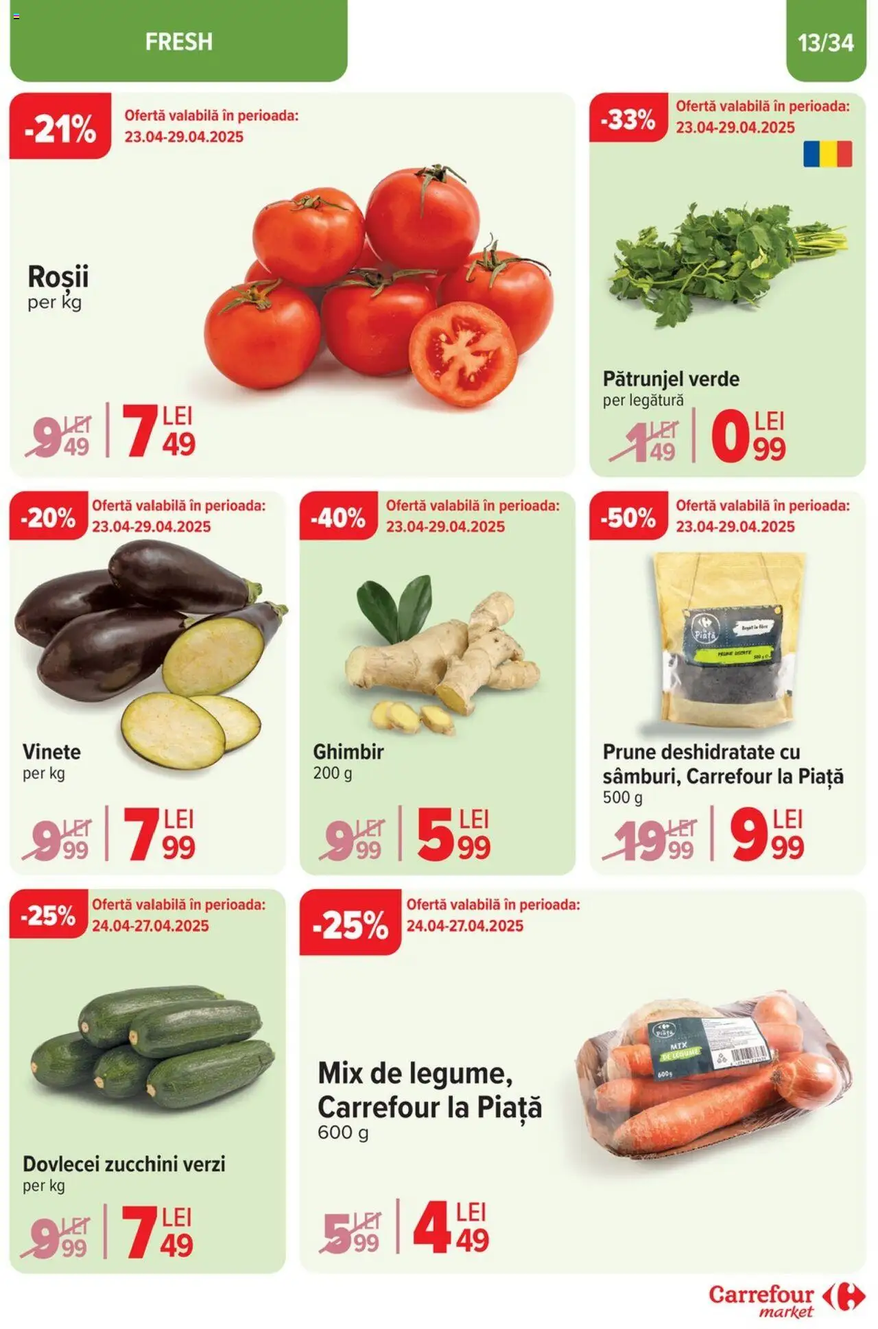 Catalog Carrefour 23 Aprilie - 6 Mai 2025 | Pagina 13 | Produse: Pătrunjel, Roșii, Prune