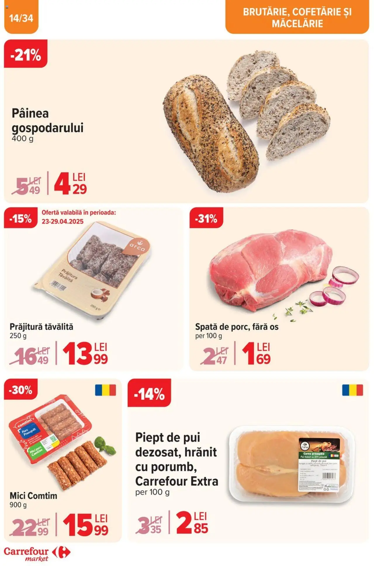 Catalog Carrefour 23 Aprilie - 6 Mai 2025 | Pagina 14 | Produse: Hacıyatmaz Kedi Oyuncağı, Mici, Prăjitură