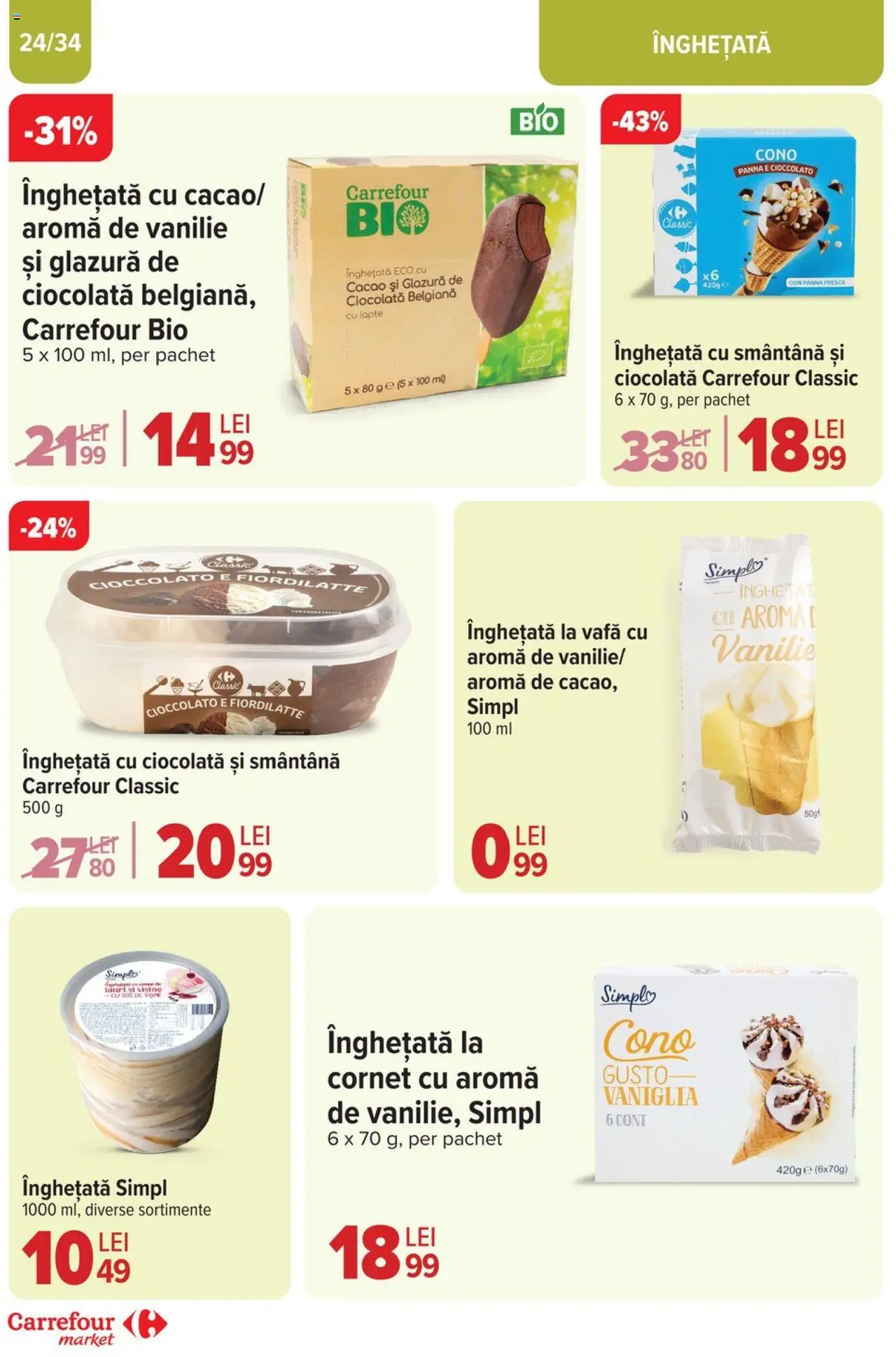 Catalog Carrefour 23 Aprilie - 6 Mai 2025 | Pagina 24 | Produse: Şerit ödül, Cacao, Înghețată, Sos